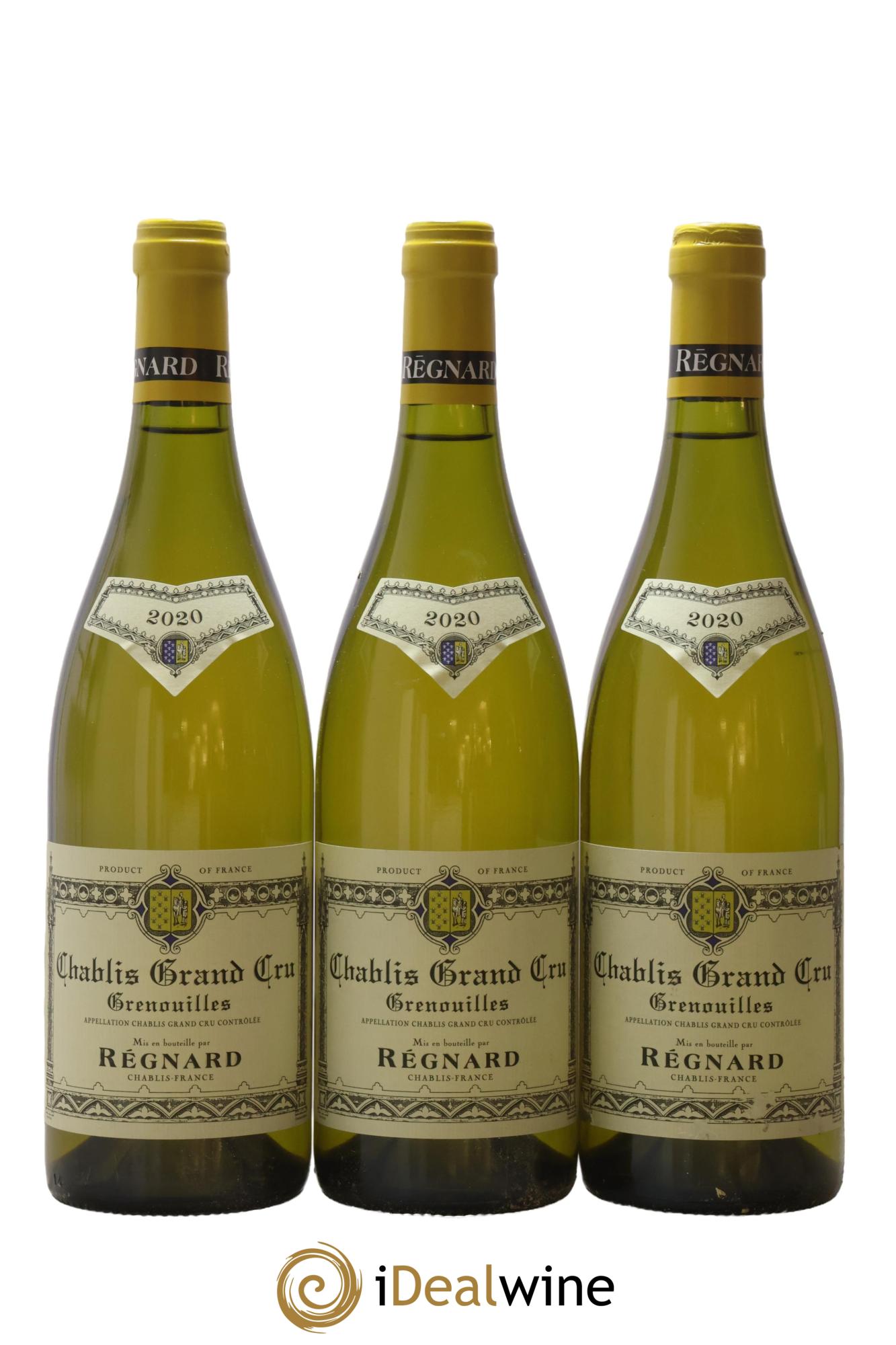 Chablis Grand Cru Grenouilles Domaine Regnard 2020 - Lot of 3 bottles - 0