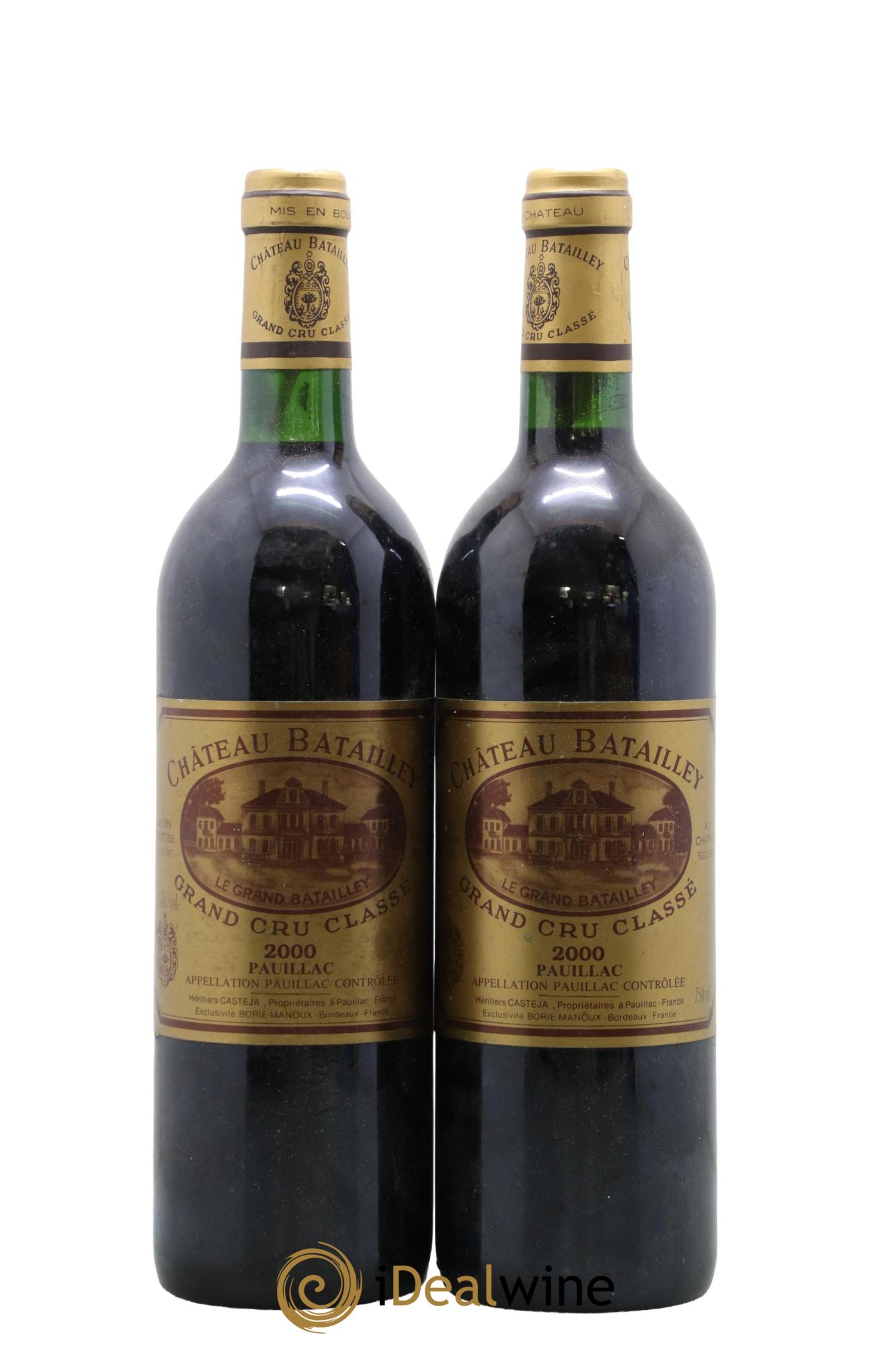 Château Batailley 5ème Grand Cru Classé 2000 - Lot de 2 bouteilles - 0