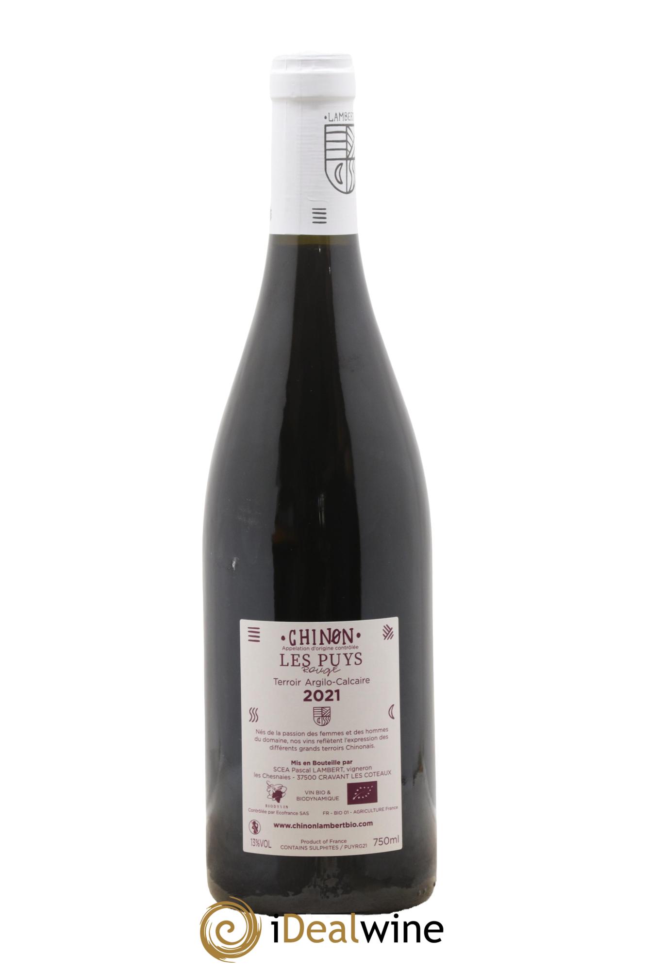 Chinon Les Puys Domaine Lambert 2021 - Lot de 1 bouteille - 1