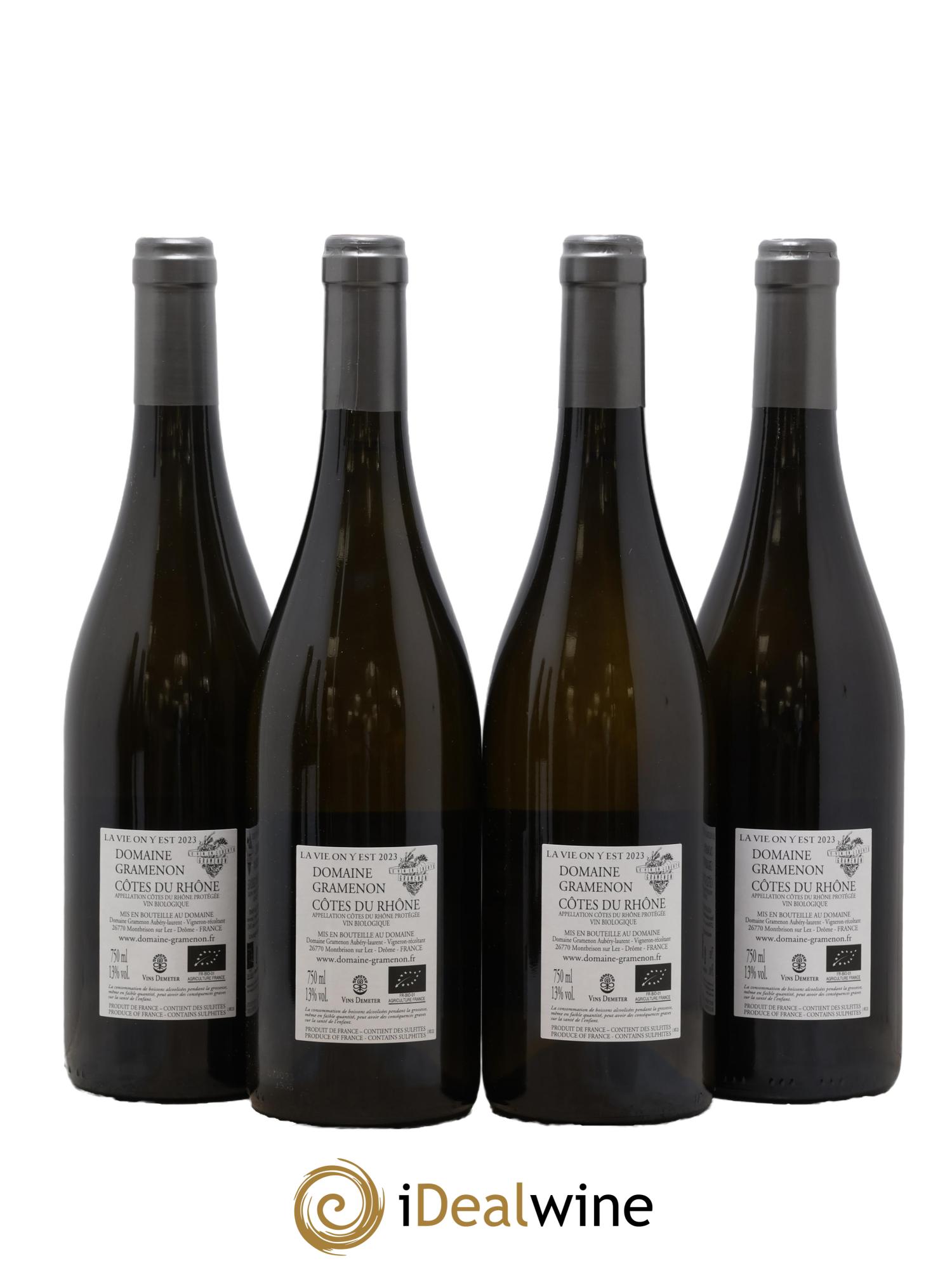 Côtes-du-Rhône La Vie on y est Gramenon (Domaine) 2023 - Lot of 4 bottles - 1