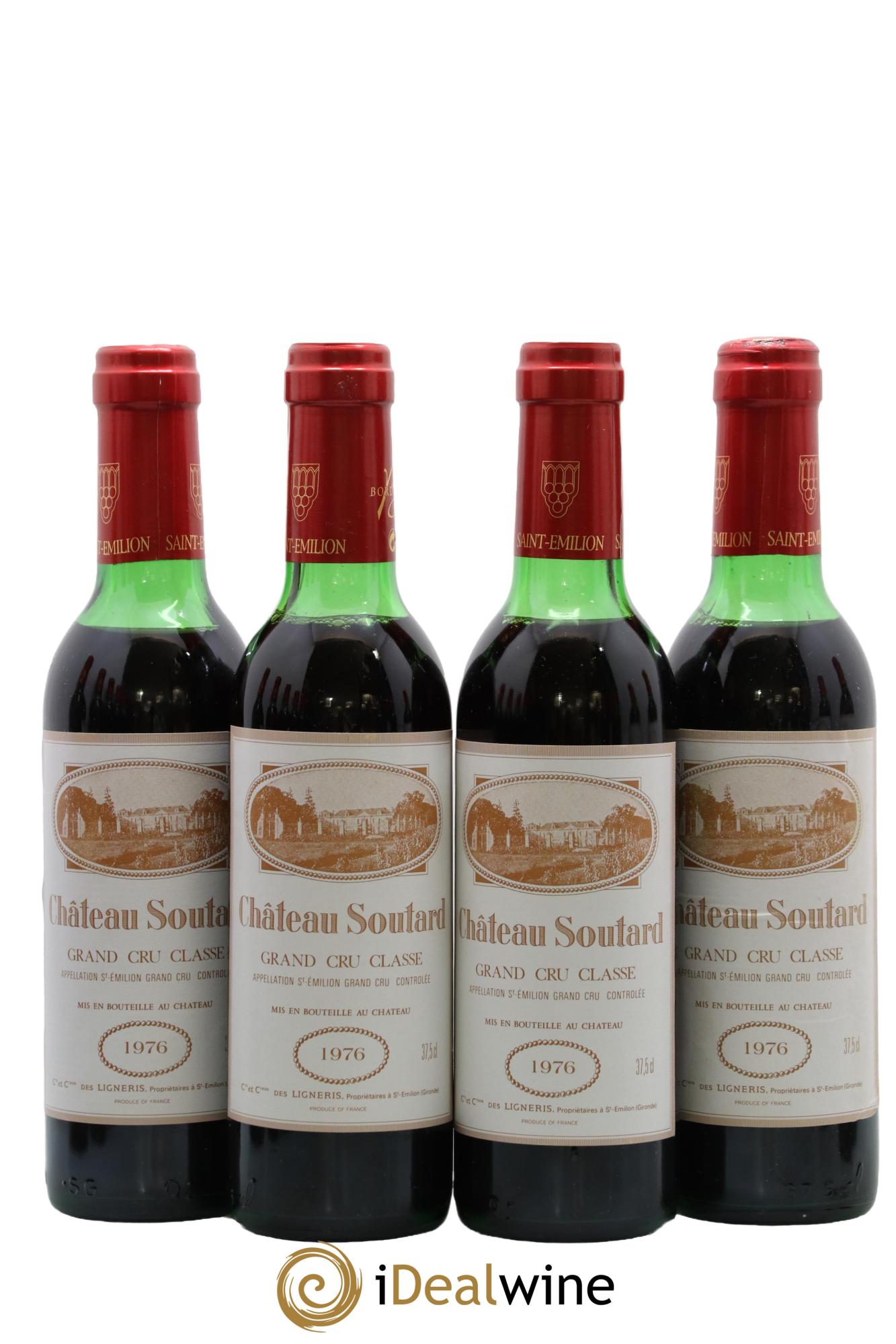 Château Soutard Grand Cru Classé 1976 - Lot of 4 half-bottles - 0