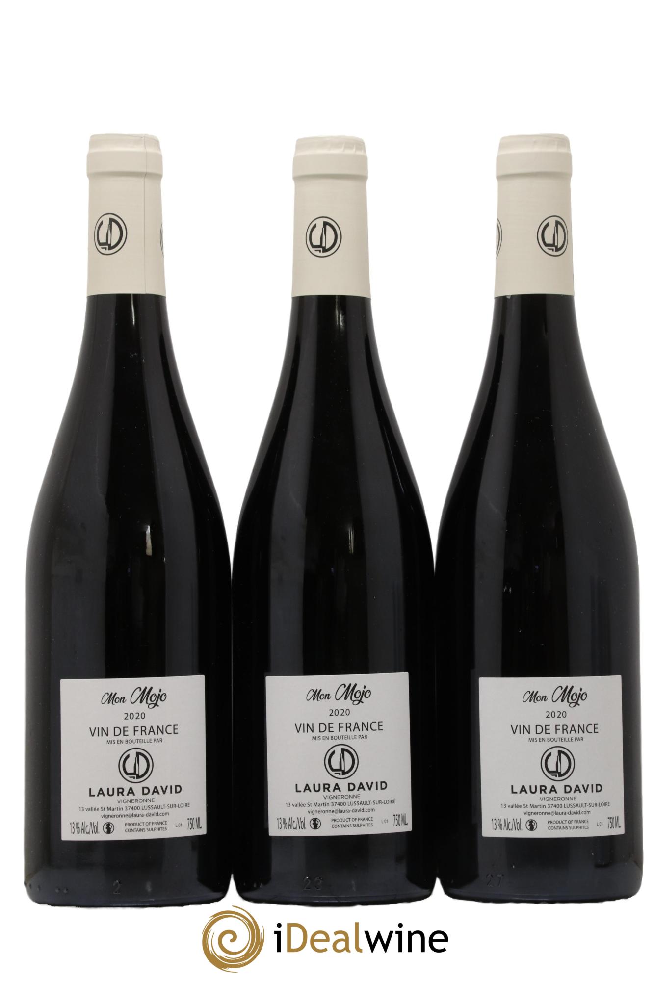 Vin de France Laura David Mon Mojo 2020 - Lot of 3 bottles - 1