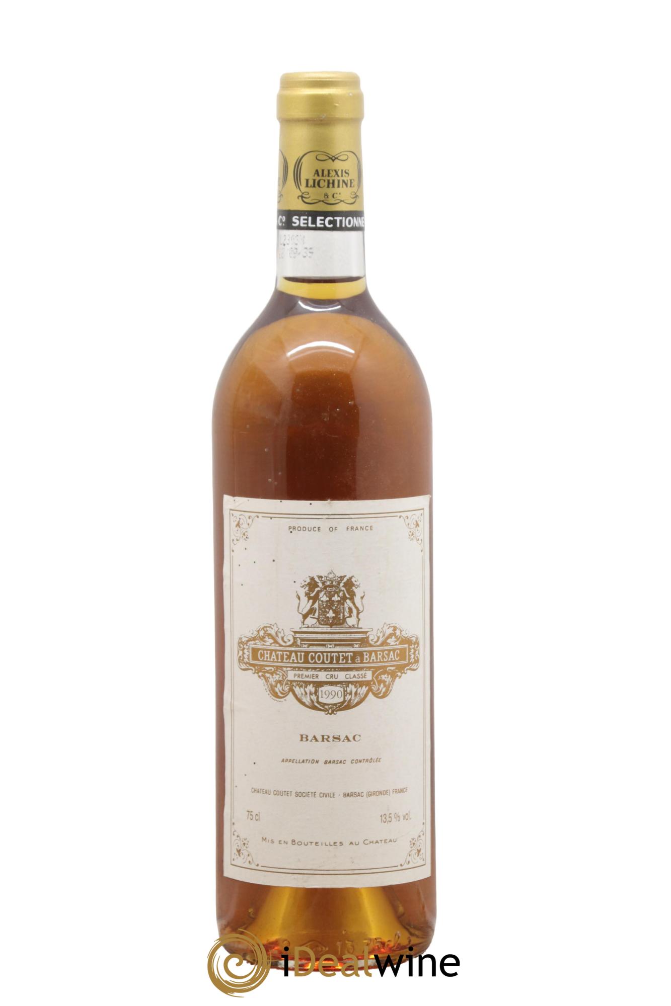 Château Coutet 1er Grand Cru Classé 1990 - Lot de 1 bouteille - 0