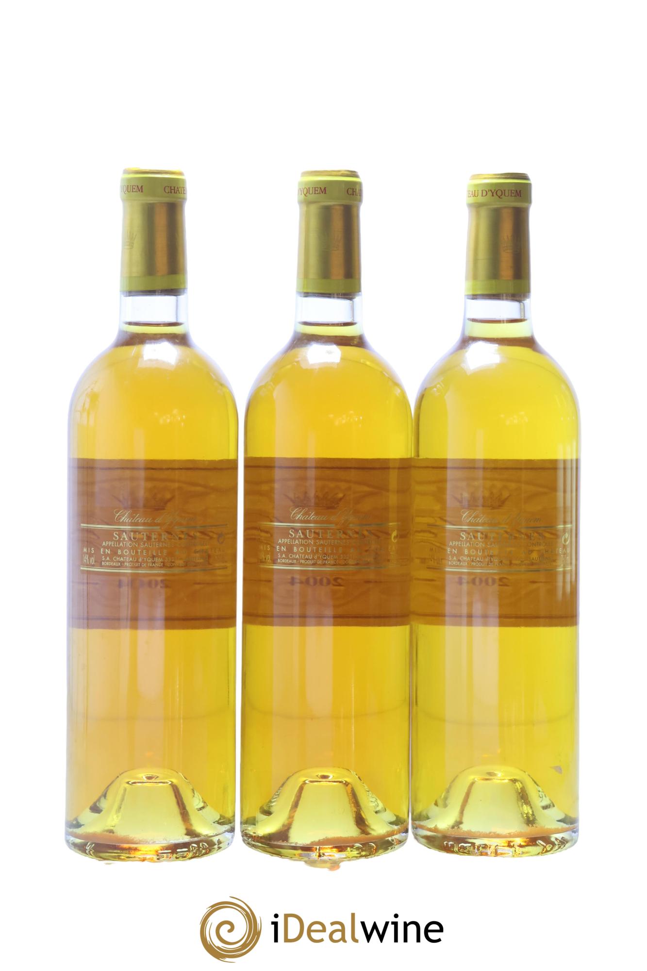 Château d' Yquem 1er Cru Classé Supérieur 2004 - Lotto di 3 bottiglie - 1