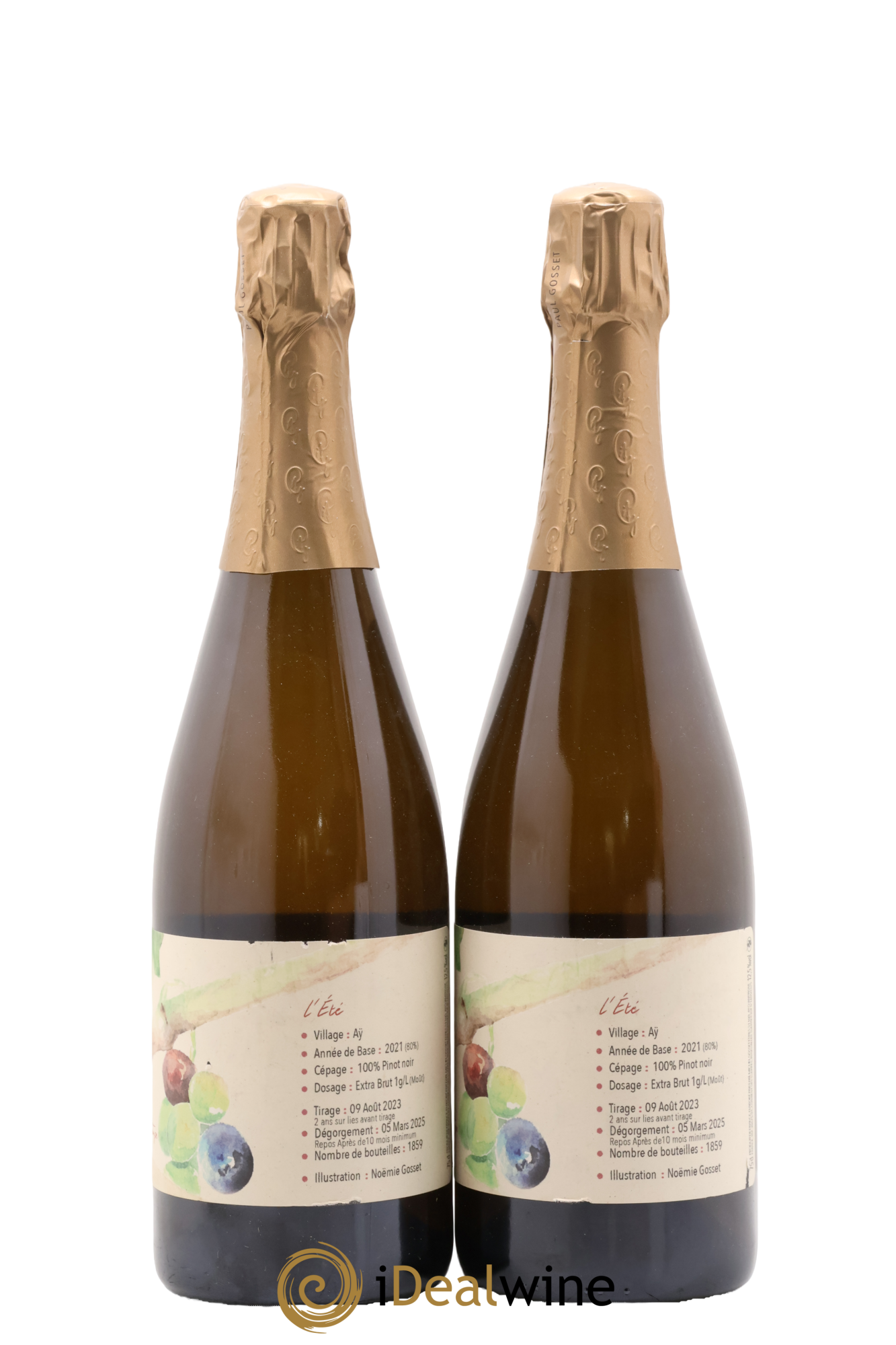 Au Fil du Temps l'Ete Paul Gosset - Lot de 2 bouteilles - 1
