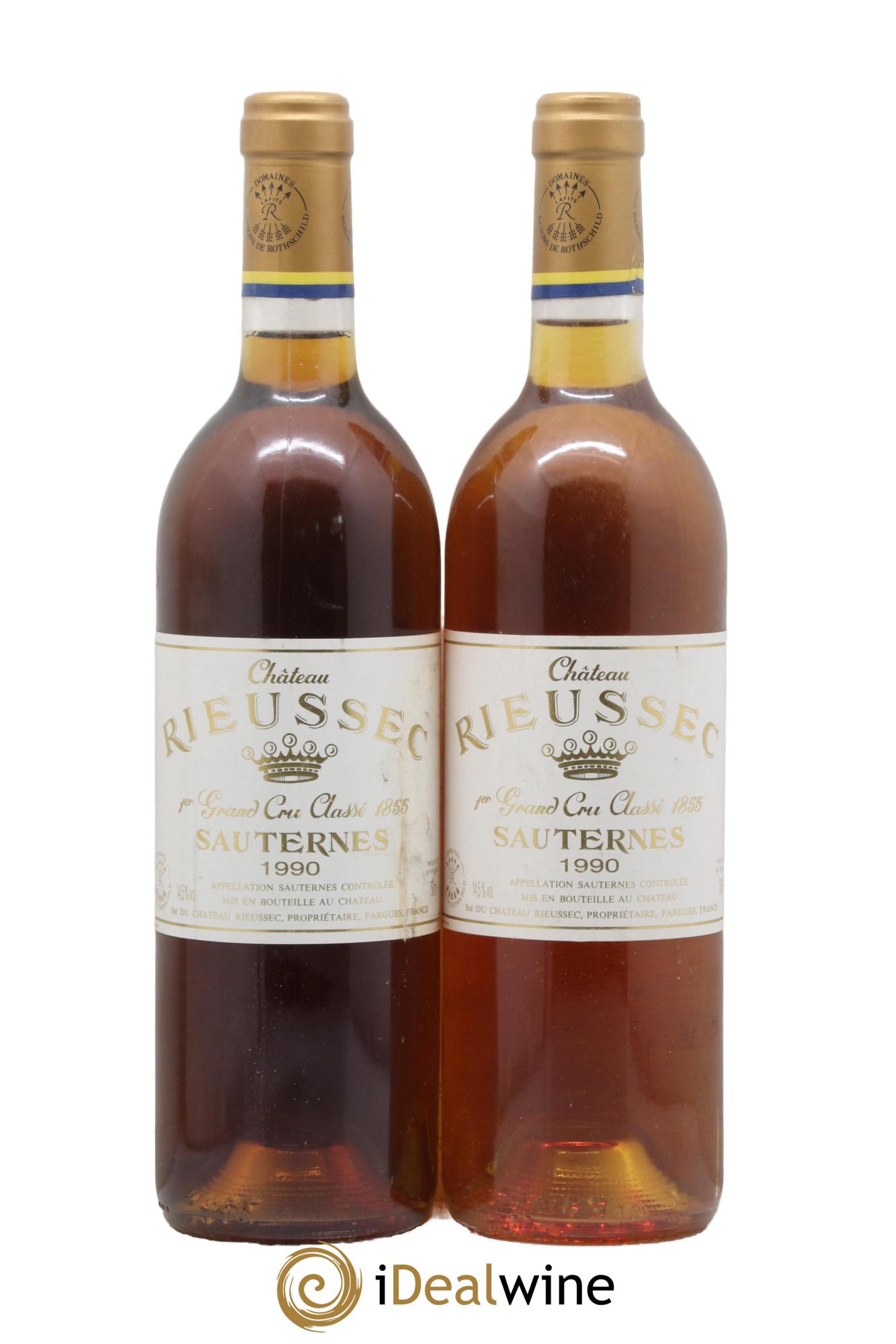 Château Rieussec 1er Grand Cru Classé 1990 - Lot de 2 bouteilles - 0