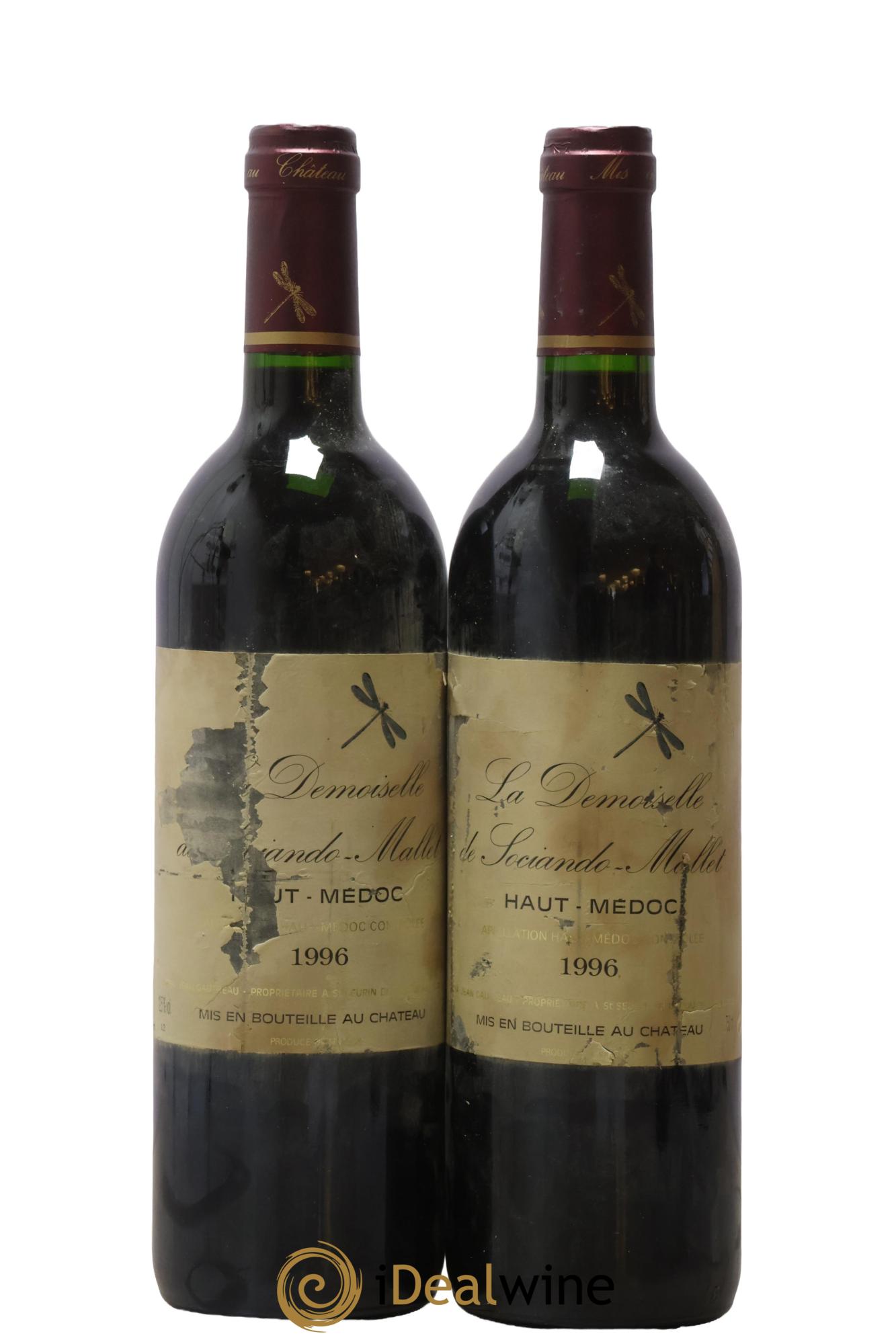 Demoiselle de Sociando Mallet Second Vin 1996 - Lot de 2 bouteilles - 0