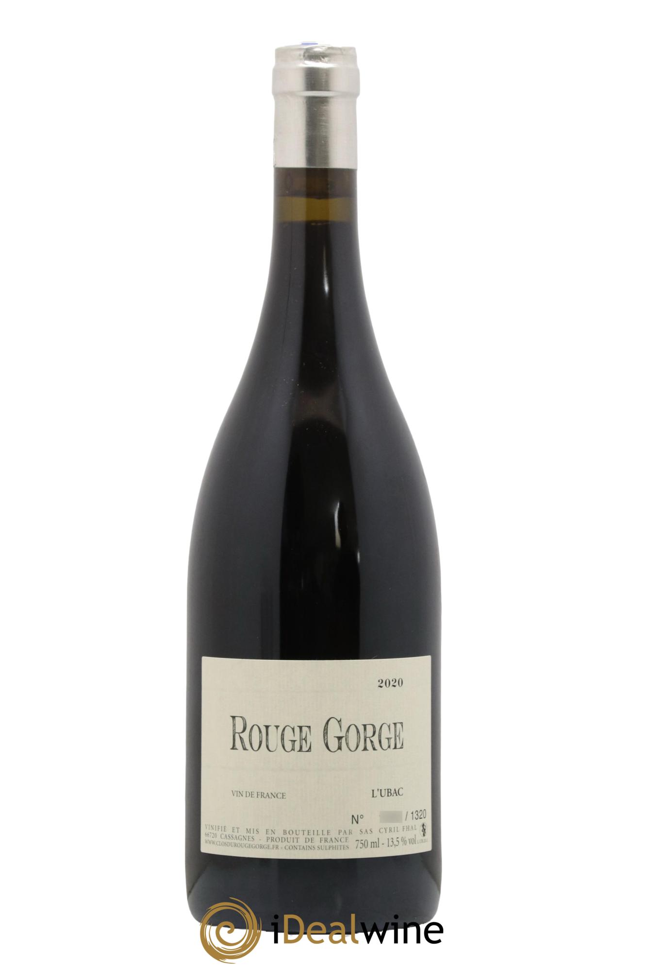 Vin de France L Ubac Rouge Gorge 2020 - Posten von 1 Flasche - 0