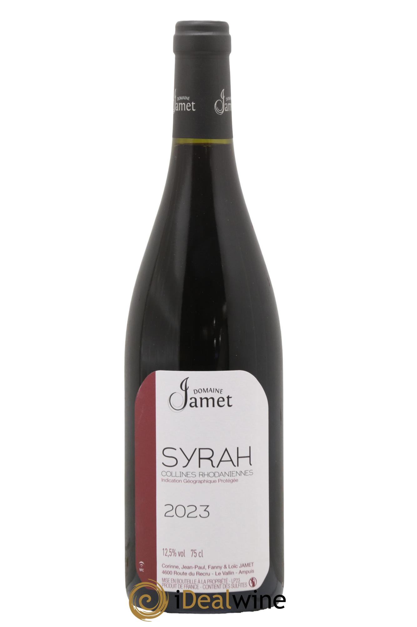 IGP Collines Rhodaniennes Syrah Jamet (Domaine) 2023 - Lot of 1 bottle - 0