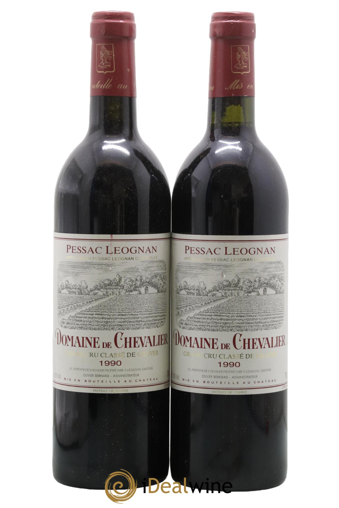 Domaine de Chevalier Cru Classé de Graves 1990 - Lot de 2 bouteilles - 0
