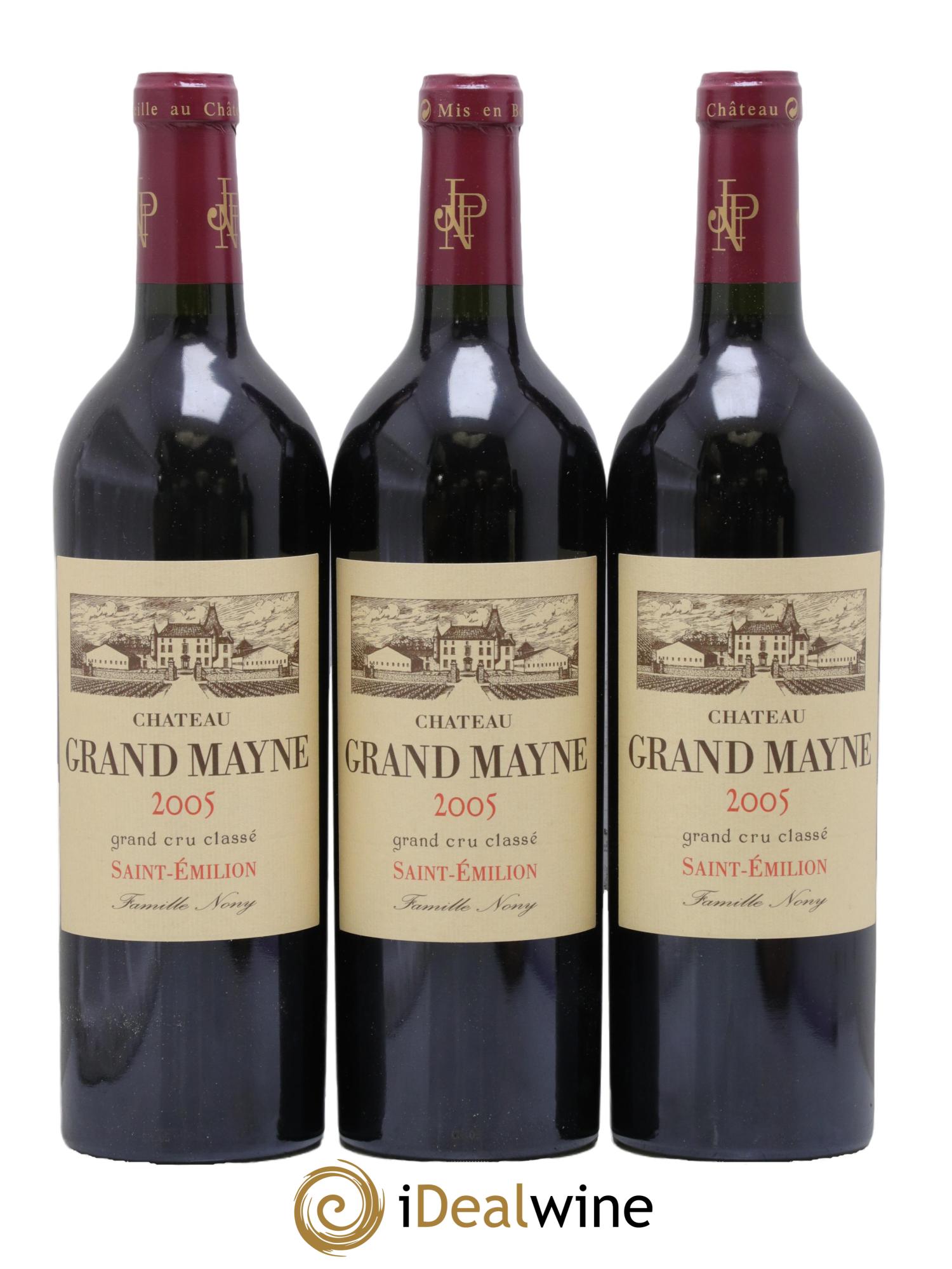 Château Grand Mayne Grand Cru Classé 2005 - Lotto di 3 bottiglie - 0