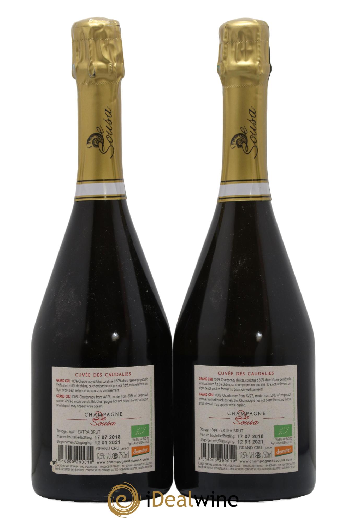 Cuvée des Caudalies Grand Cru Extra-Brut De Sousa - Lot de 2 bouteilles - 1