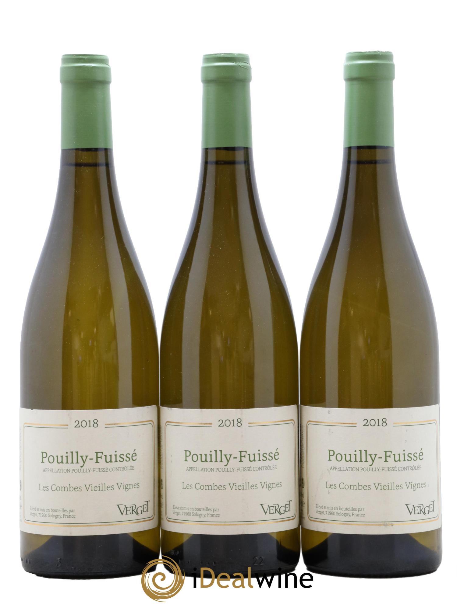 Pouilly-Fuissé Les Combes Vieilles Vignes Verget 2018 - Posten von 3 Flaschen - 0