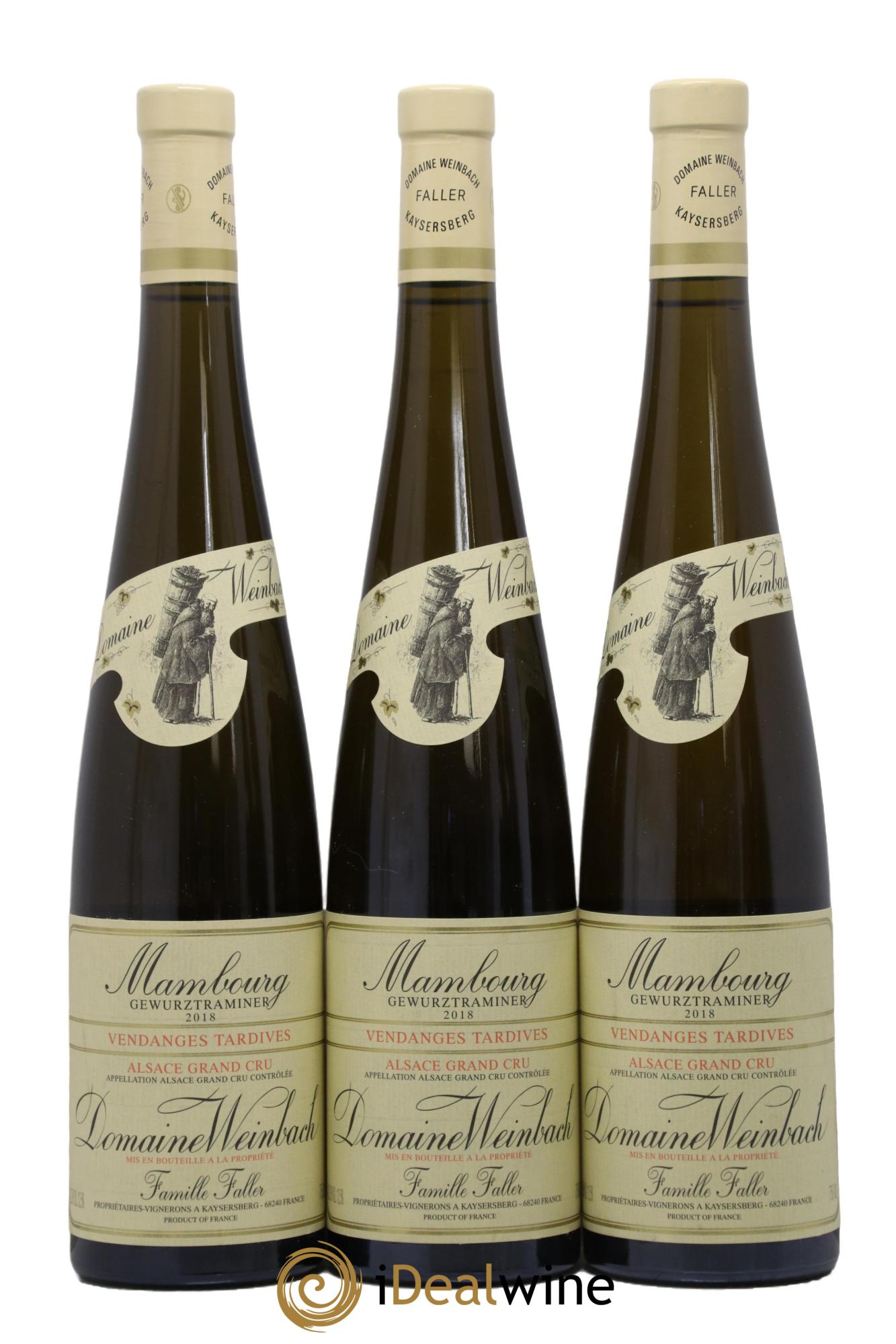 Alsace Gewurztraminer Mambourg Grand Cru Vendanges Tardives Weinbach 2018 - Lot of 3 bottles - 0