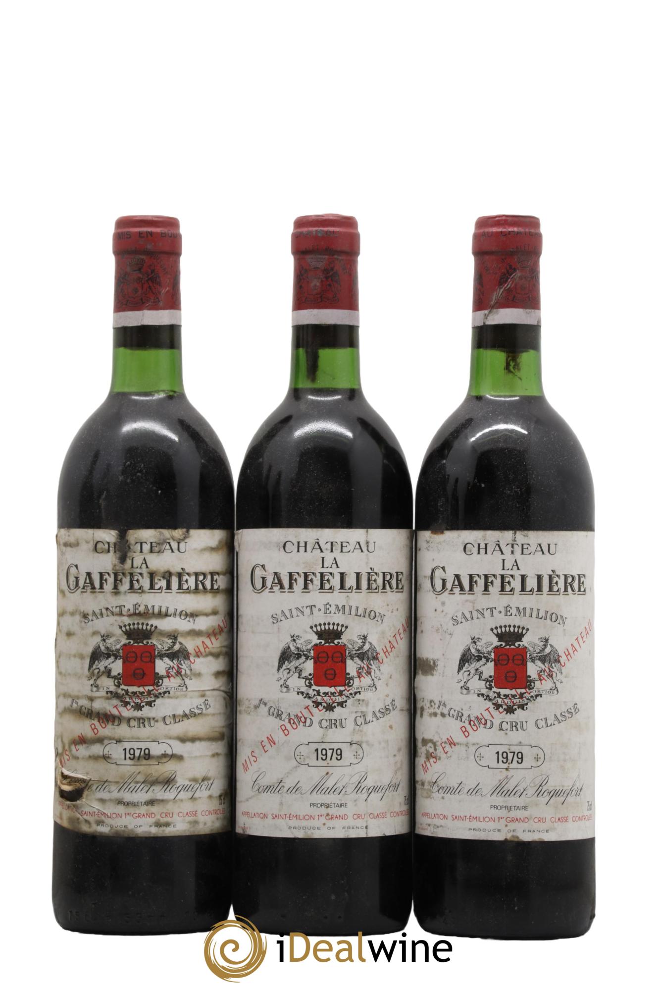 Château la Gaffelière 1er Grand Cru Classé B 1979 - Lot de 3 bouteilles - 0