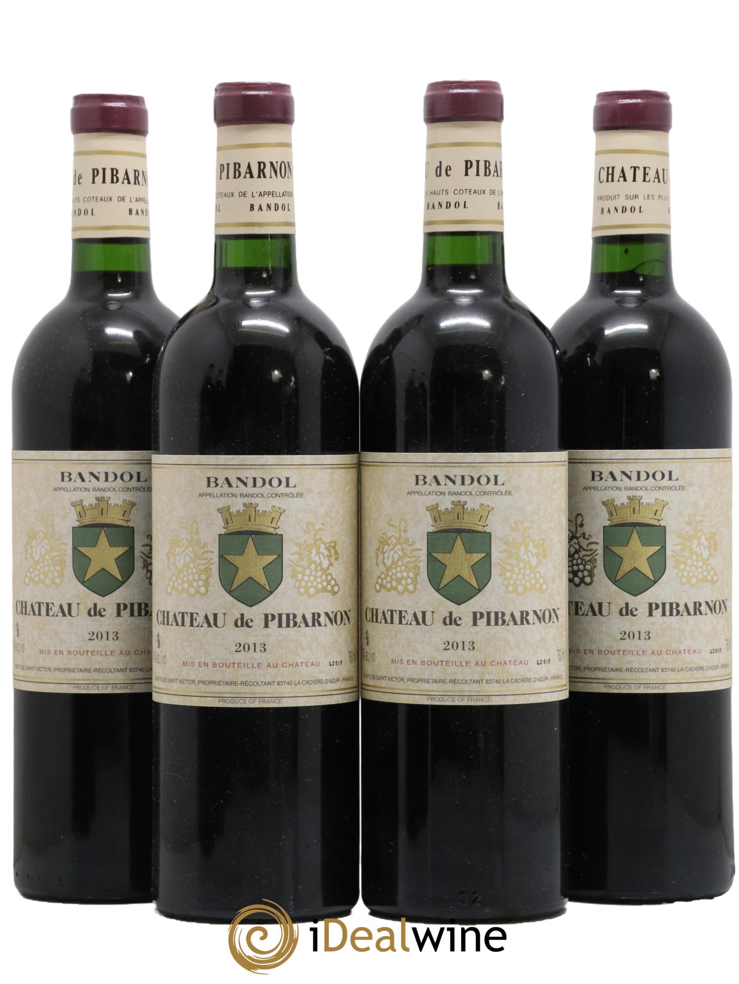 Bandol Château de Pibarnon Comte de Saint-Victor 2013 - Lot de 4 bouteilles - 0