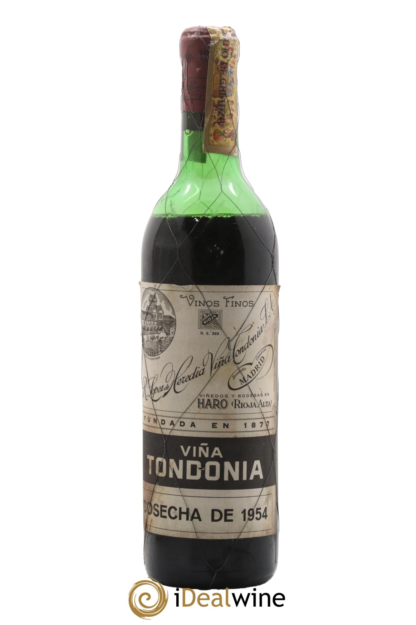 Rioja DOCA Reserva Vina Tondonia R. Lopez de Heredia 1954 - Posten von 1 Flasche - 0