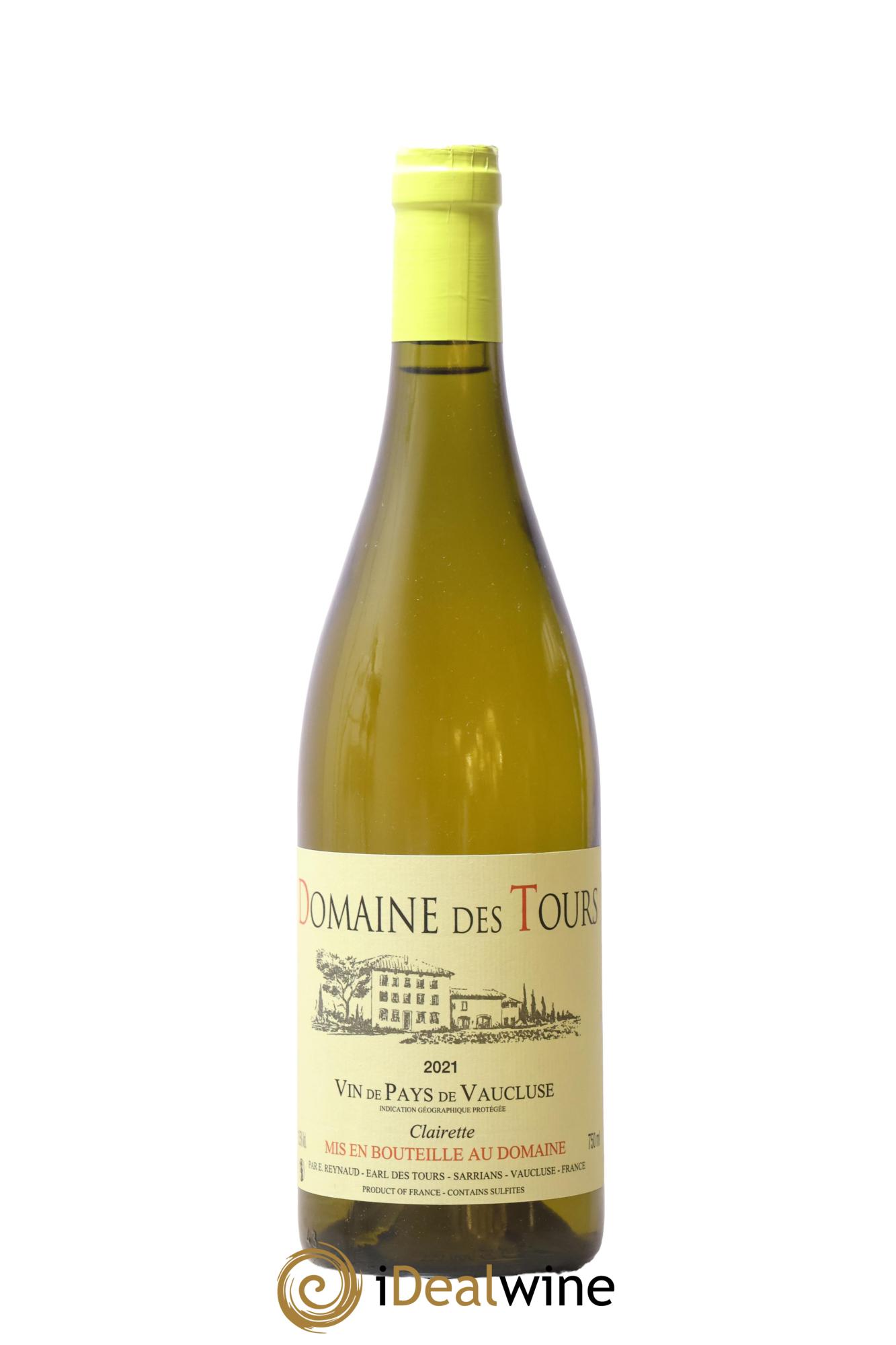 Vaucluse (Vin de Pays de Vaucluse) Domaine des Tours Clairette Emmanuel Reynaud 2021 - Lot of 1 bottle - 0