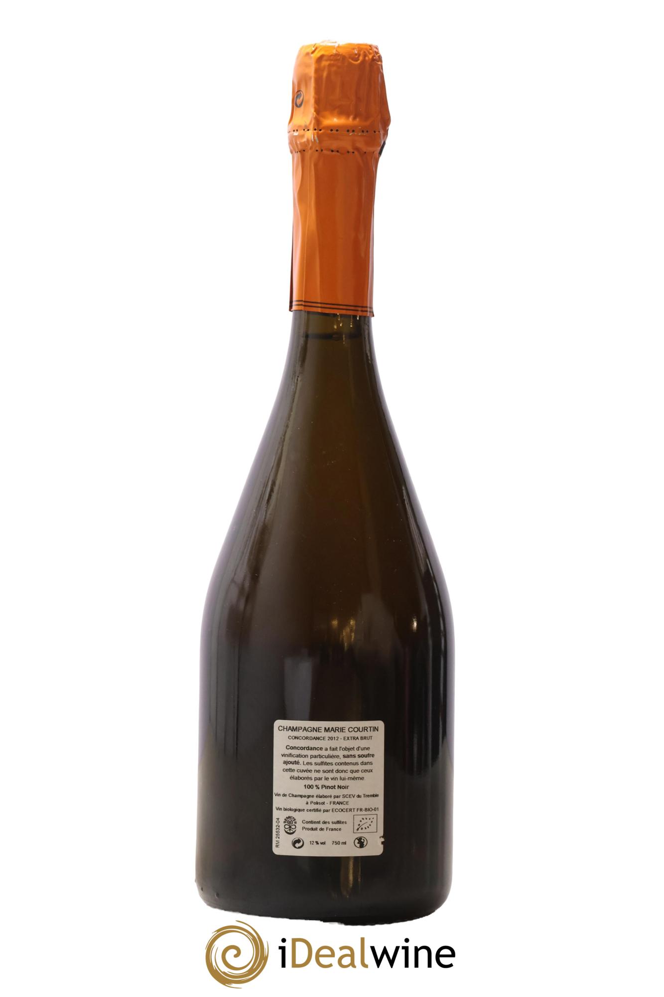 Concordance Extra-Brut Marie Courtin 2012 - Lot of 1 bottle - 1