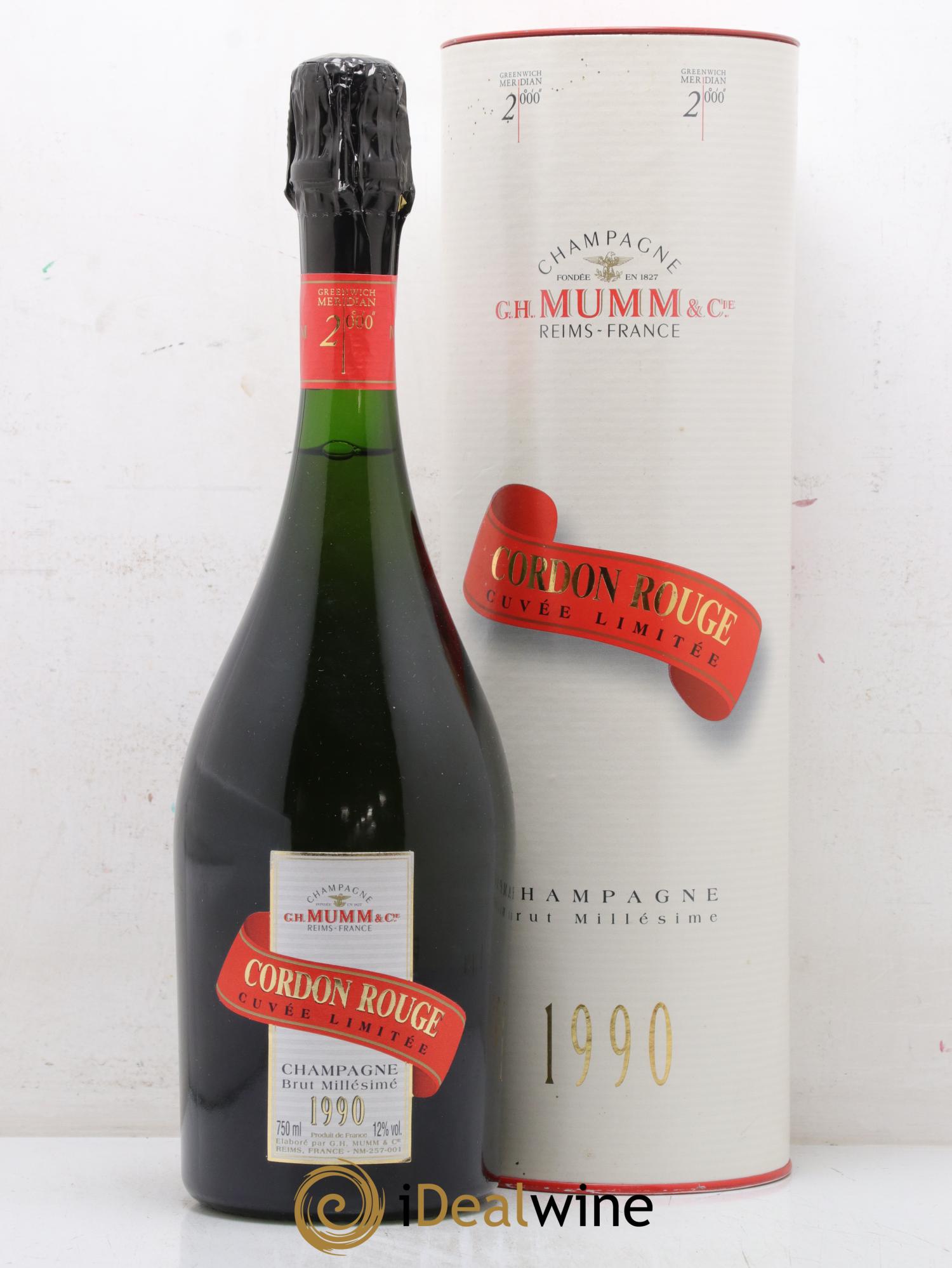 Cordon Rouge Mumm 1990 - Posten von 1 Flasche - 1