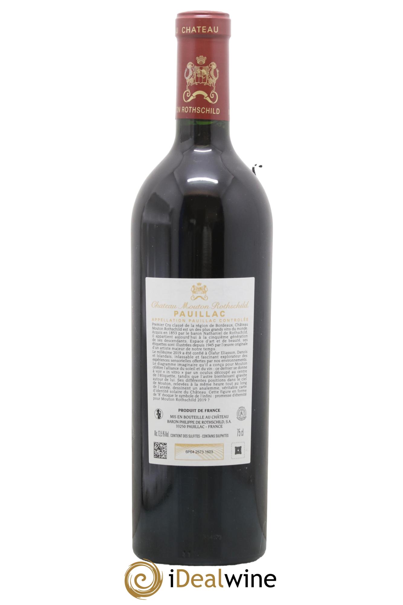 Château Mouton Rothschild 1er Grand Cru Classé 2019 - Lot de 1 bouteille - 1