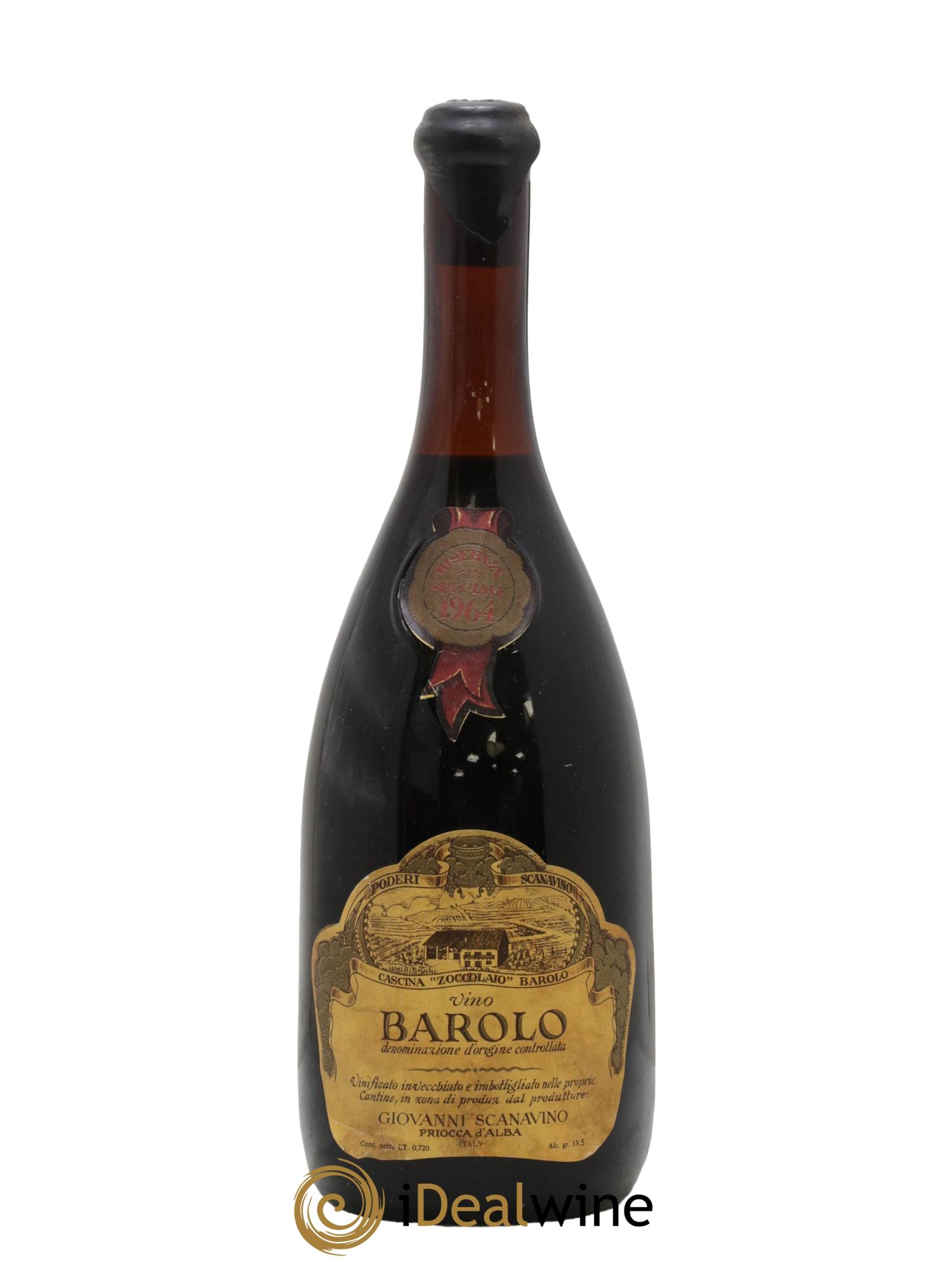 Barolo Riserva Speciale Scanavino Giovanni 1964 - Posten von 1 Flasche - 0