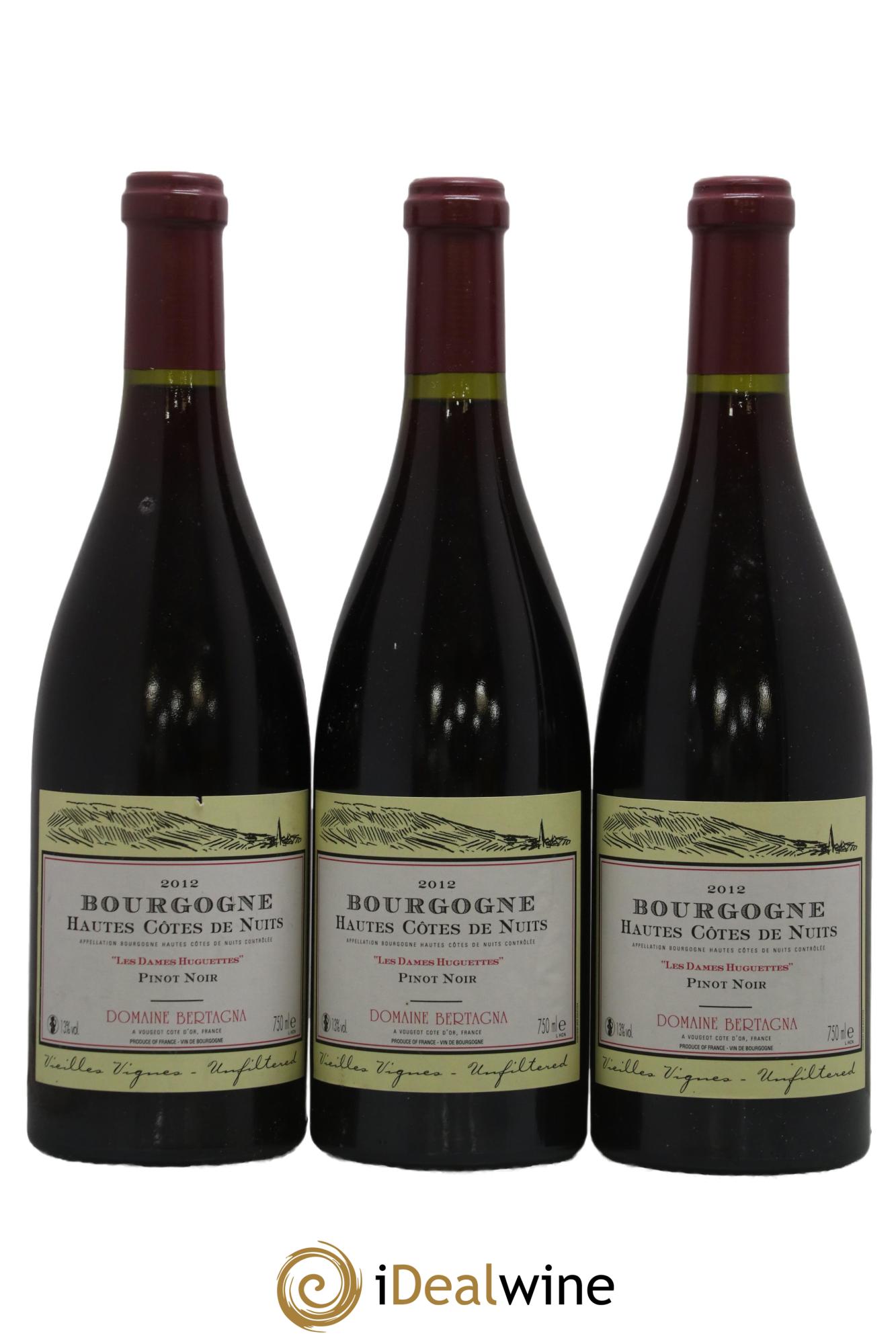 Hautes-Côtes de Nuits Les Dames Huguettes Bertagna Les Dames Huguettes Domaine Bertagna 2012 - Lot of 3 bottles - 0