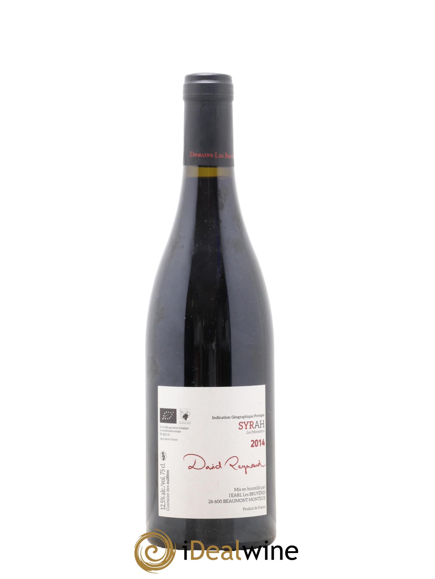 Vin de France IGP Syrah Les Monestiers Daviv Reynaud 2014 - Lot de 1 bouteille - 0