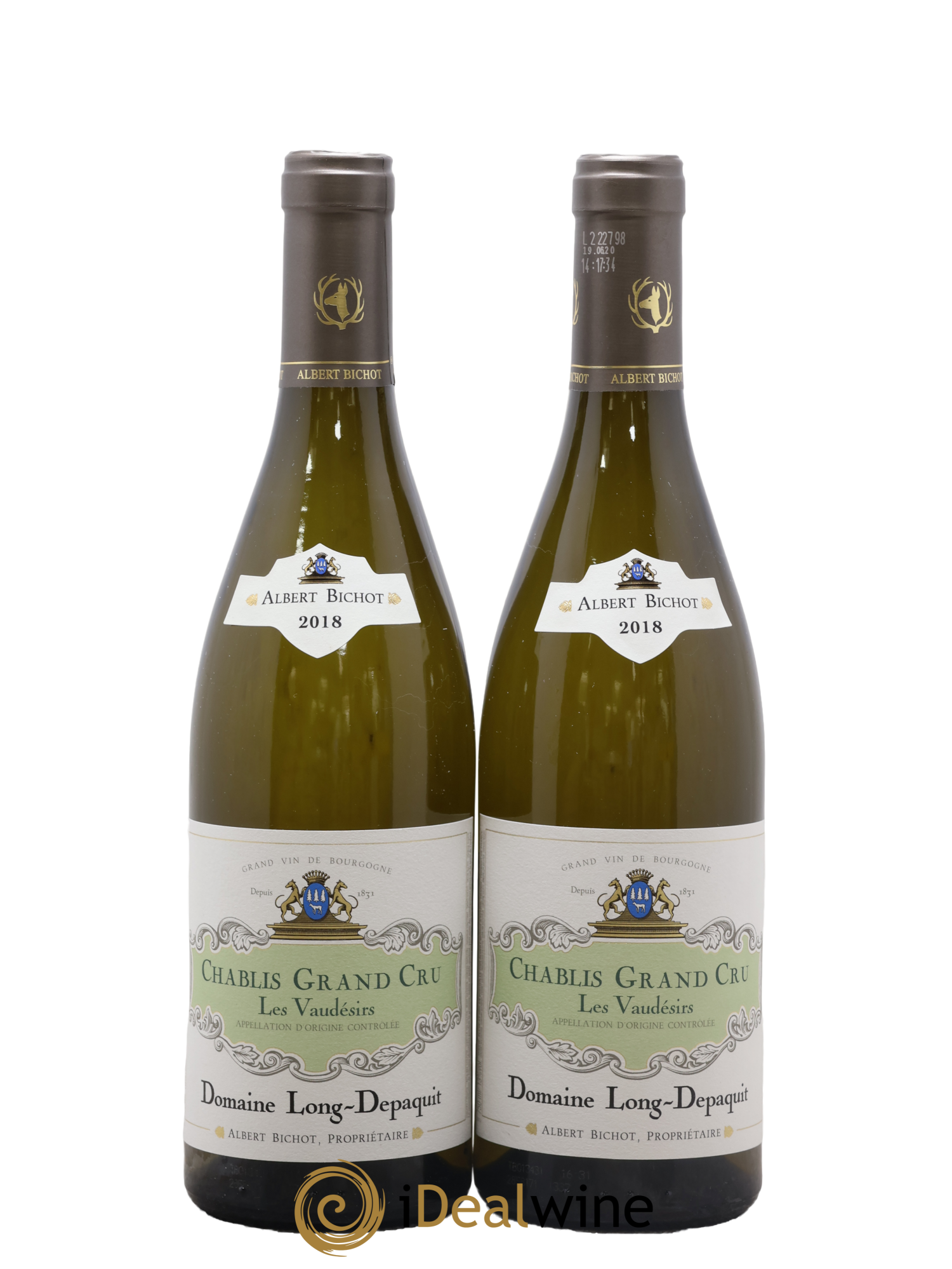 Chablis Grand Cru Vaudésir Long Depaquit - Albert Bichot (Domaine) 2018 - Lot de 2 bouteilles - 0