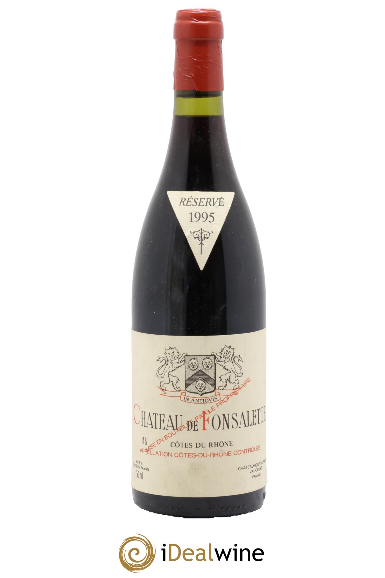 Côtes-du-Rhône Château de Fonsalette Emmanuel Reynaud 1995 - Posten von 1 Flasche - 0