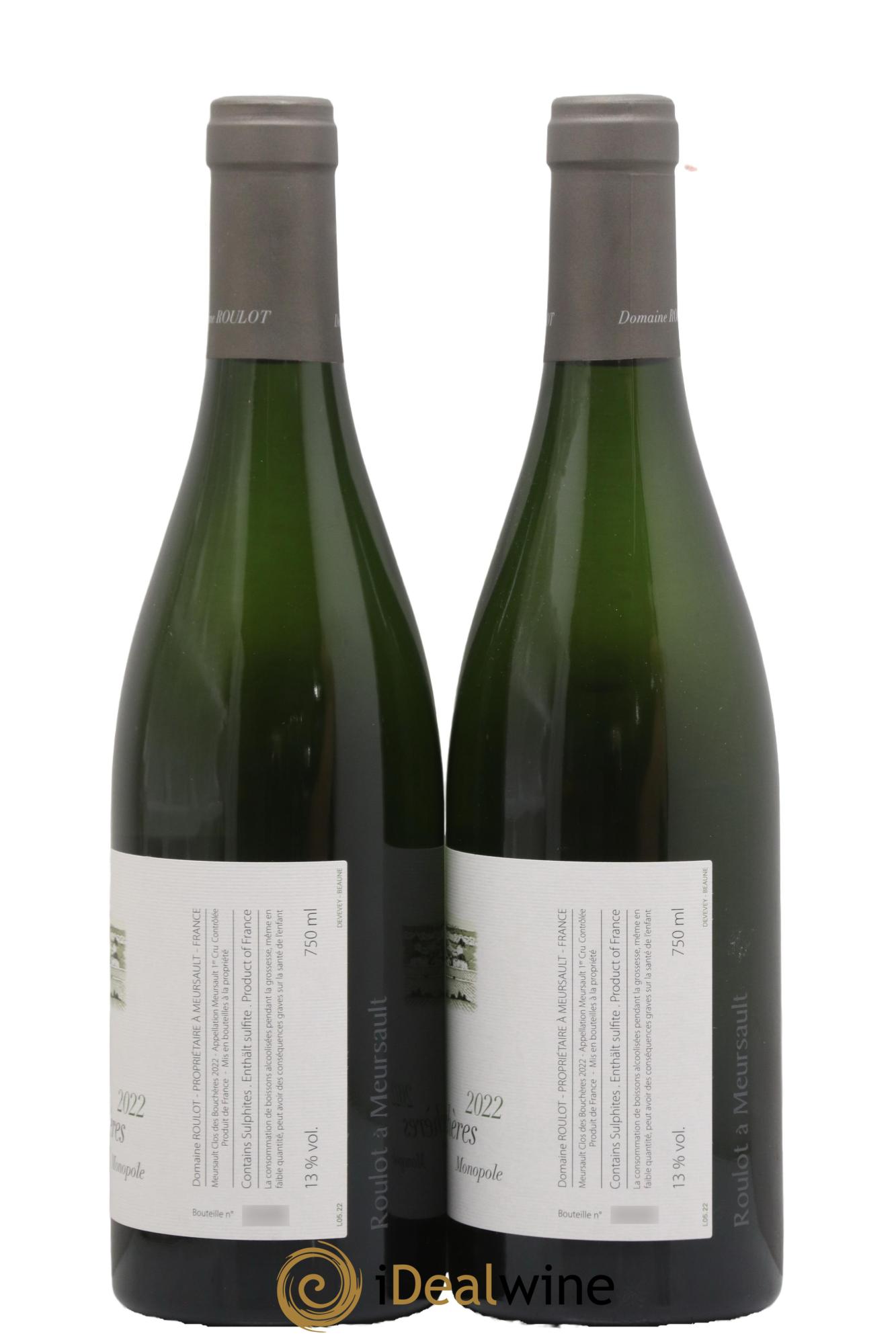 Meursault 1er Cru Clos des Bouchères  Roulot (Domaine) 2022 - Lot de 2 bouteilles - 1