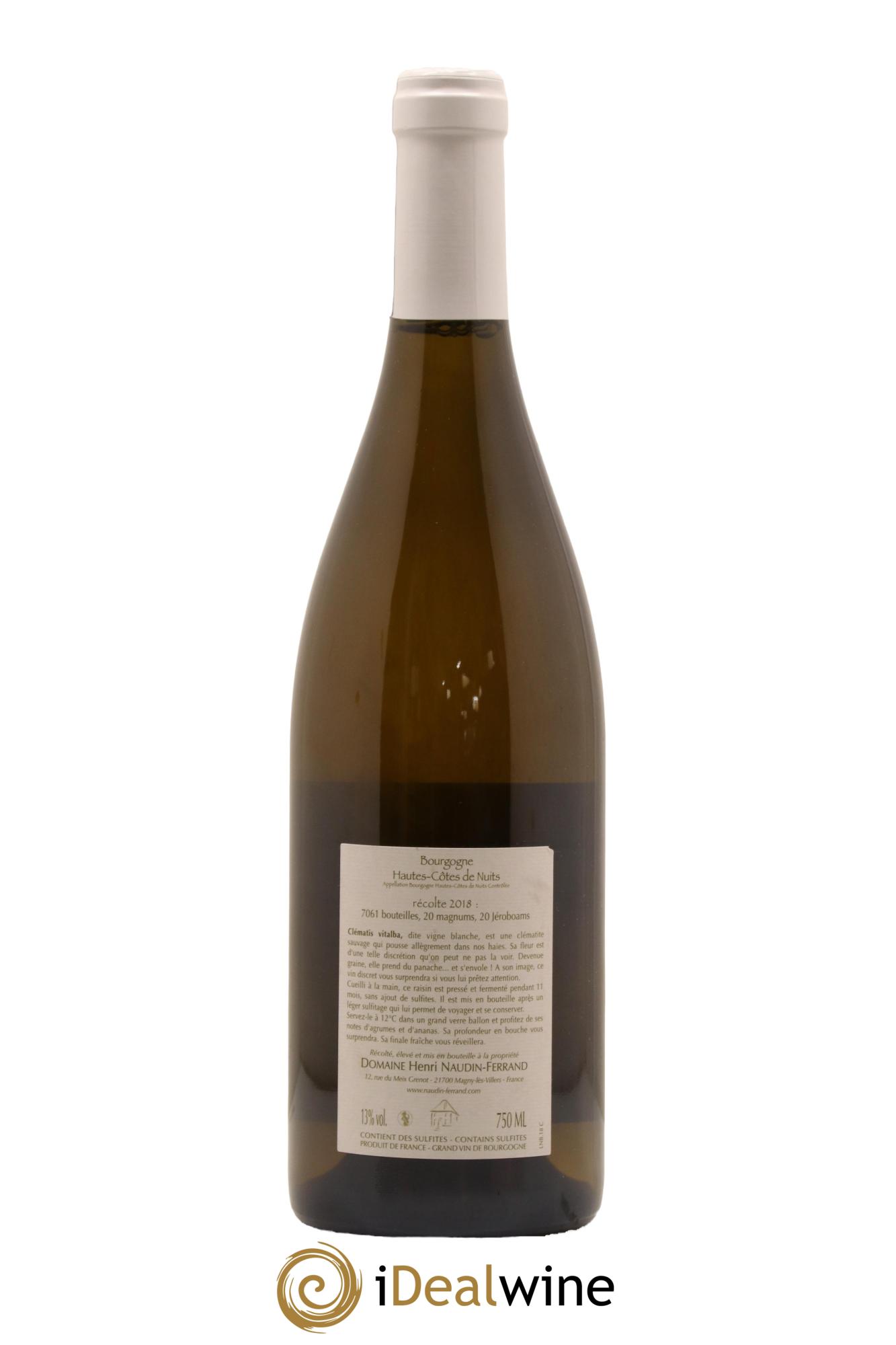 Hautes-Côtes de Nuits Clématis vitalba Naudin-Ferrand (Domaine) 2018 - Lot de 1 bouteille - 1