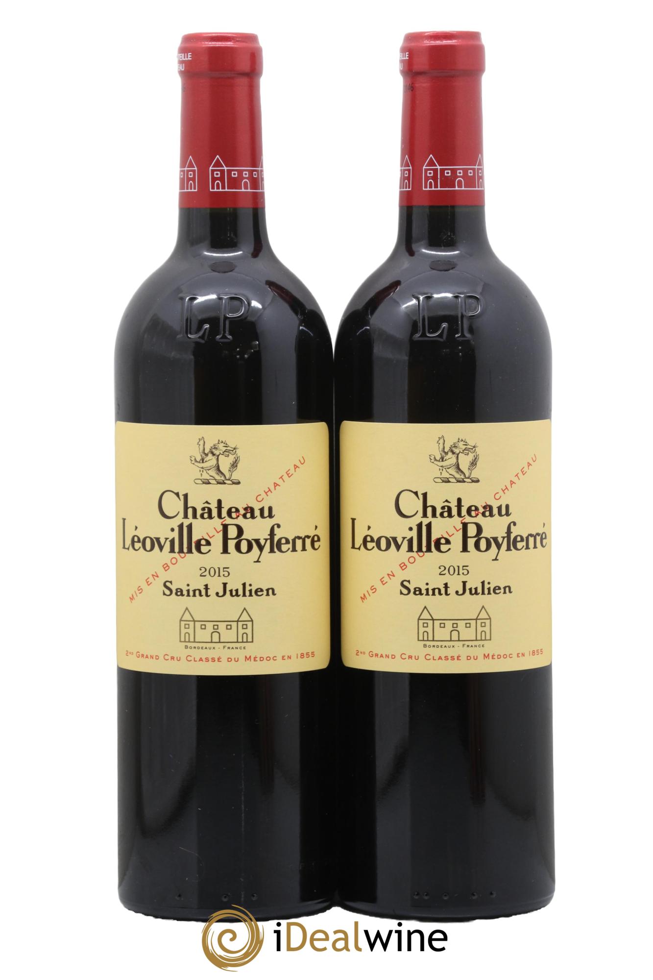 Château Léoville Poyferré 2ème Grand Cru Classé 2015 - Lotto di 2 bottiglie - 0