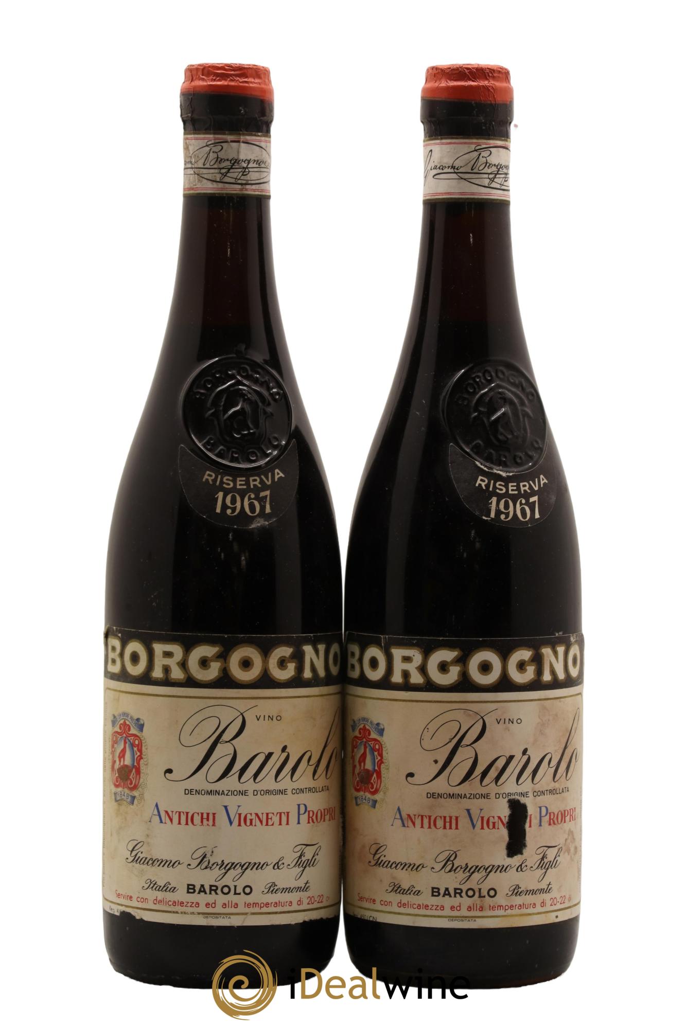 Barolo DOCG Riserva Giacomo Borgogno 1967 - Lotto di 2 bottiglie - 0