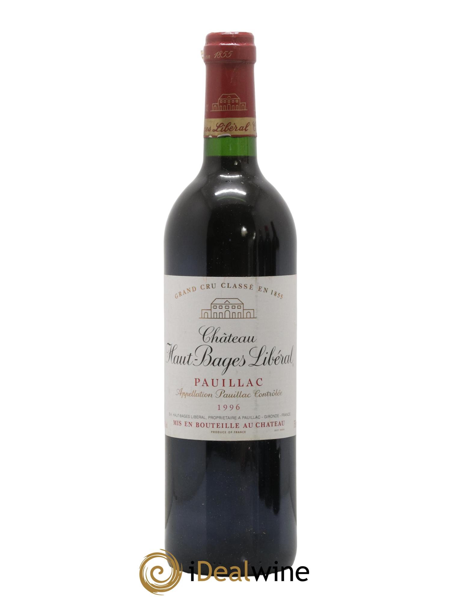 Château Haut Bages Libéral 5ème Grand Cru Classé 1996 - Lot de 1 bouteille - 0