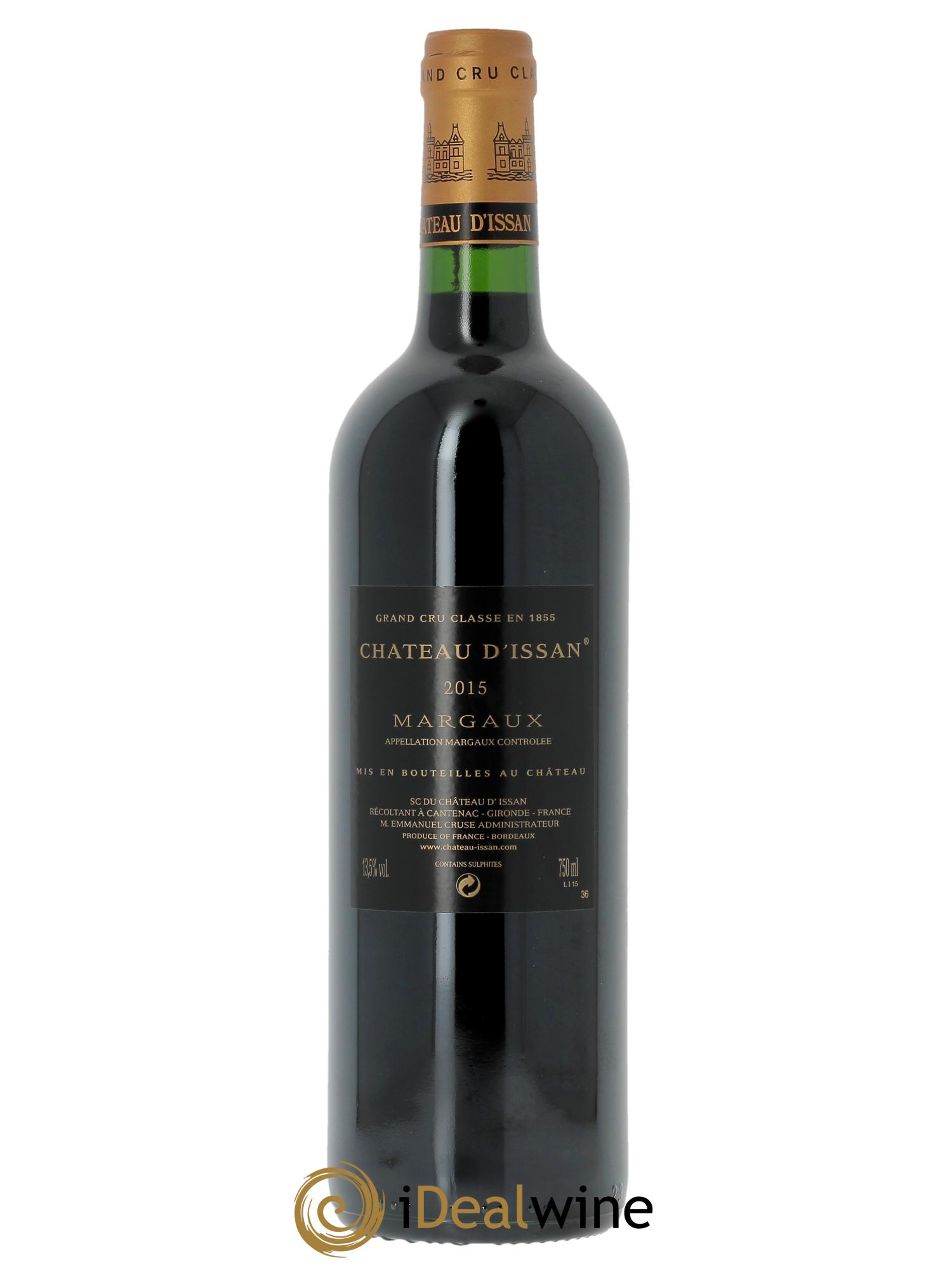 Château d'Issan 3ème Grand Cru Classé (CBO à partir de 3 bts) 2015 - Lot de 1 bouteille - 1