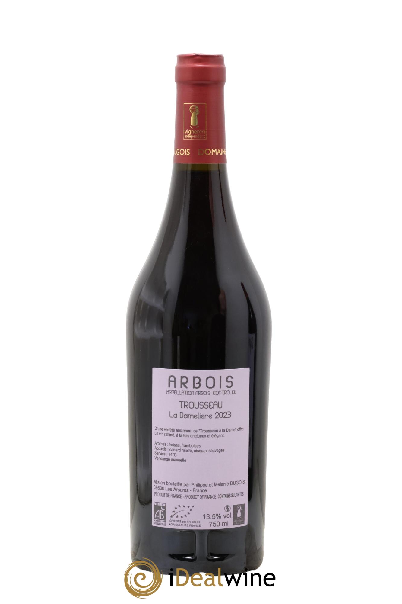 Arbois Trousseau Damelière Domaine Dugois 2023 - Lot de 1 bouteille - 1
