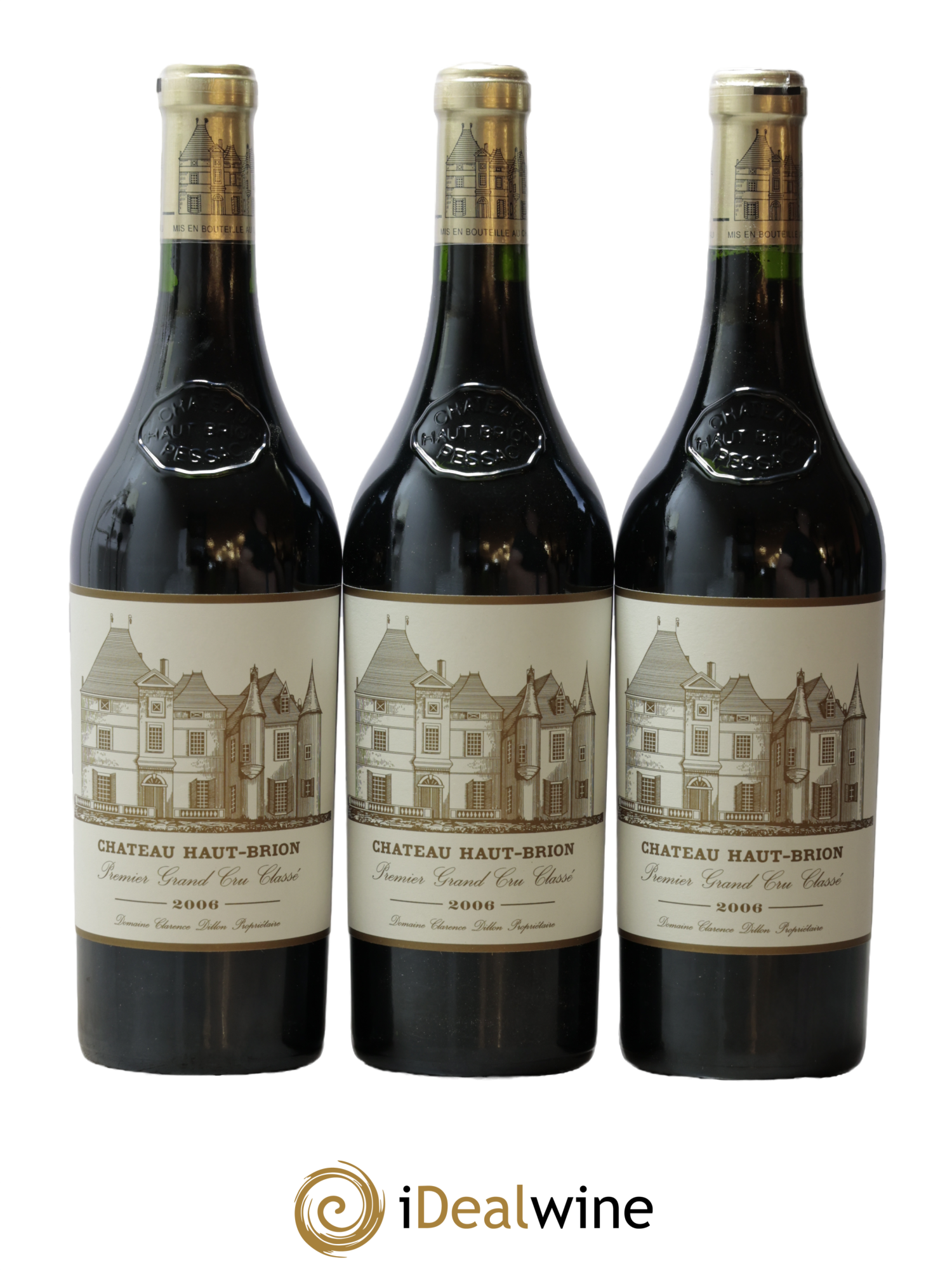 Château Haut Brion 1er Grand Cru Classé 2006 - Lot de 3 bouteilles - 0