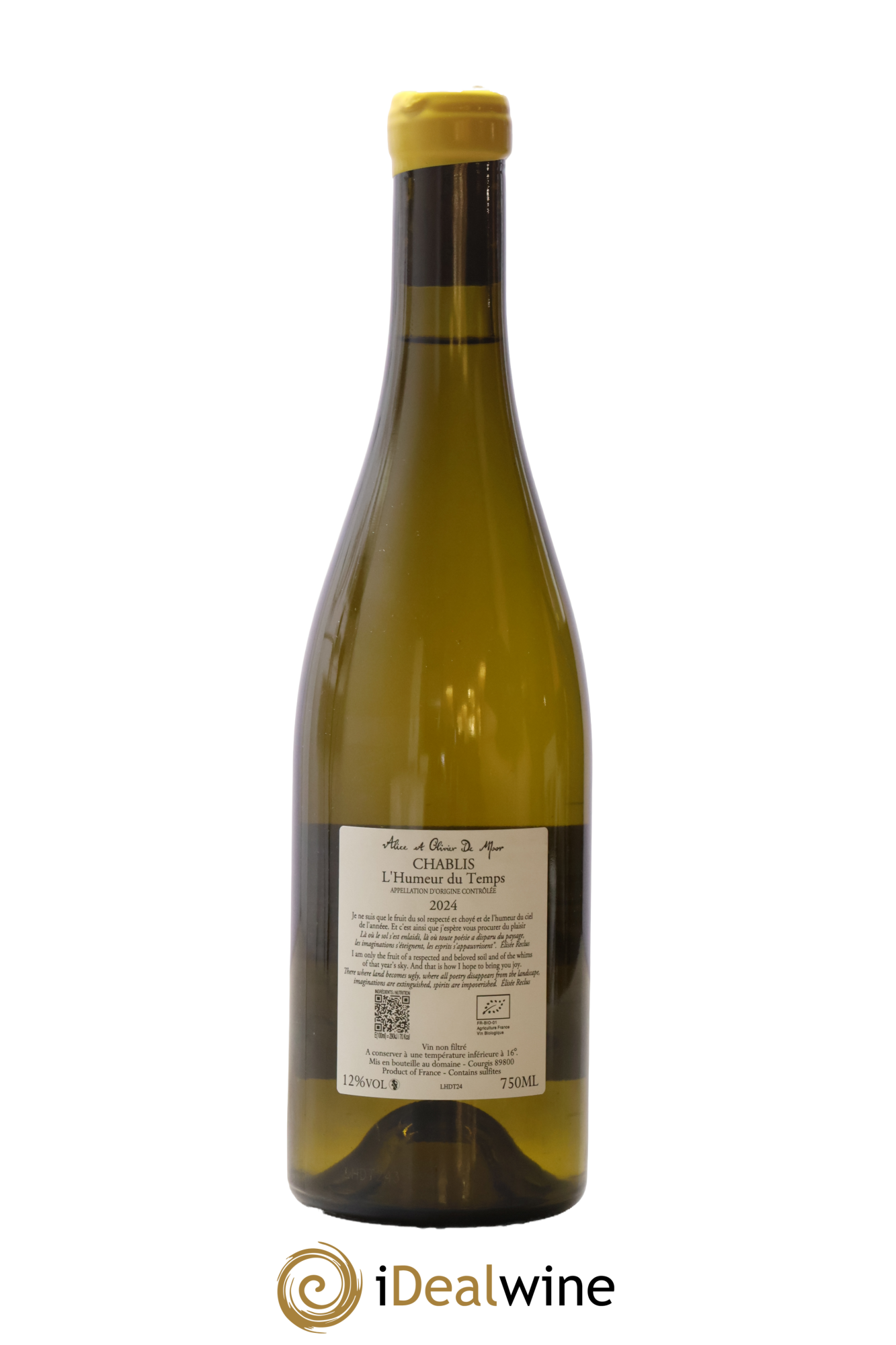 Chablis L'Humeur du Temps Alice et Olivier De Moor 2024 - Lotto di 1 bottiglia - 1