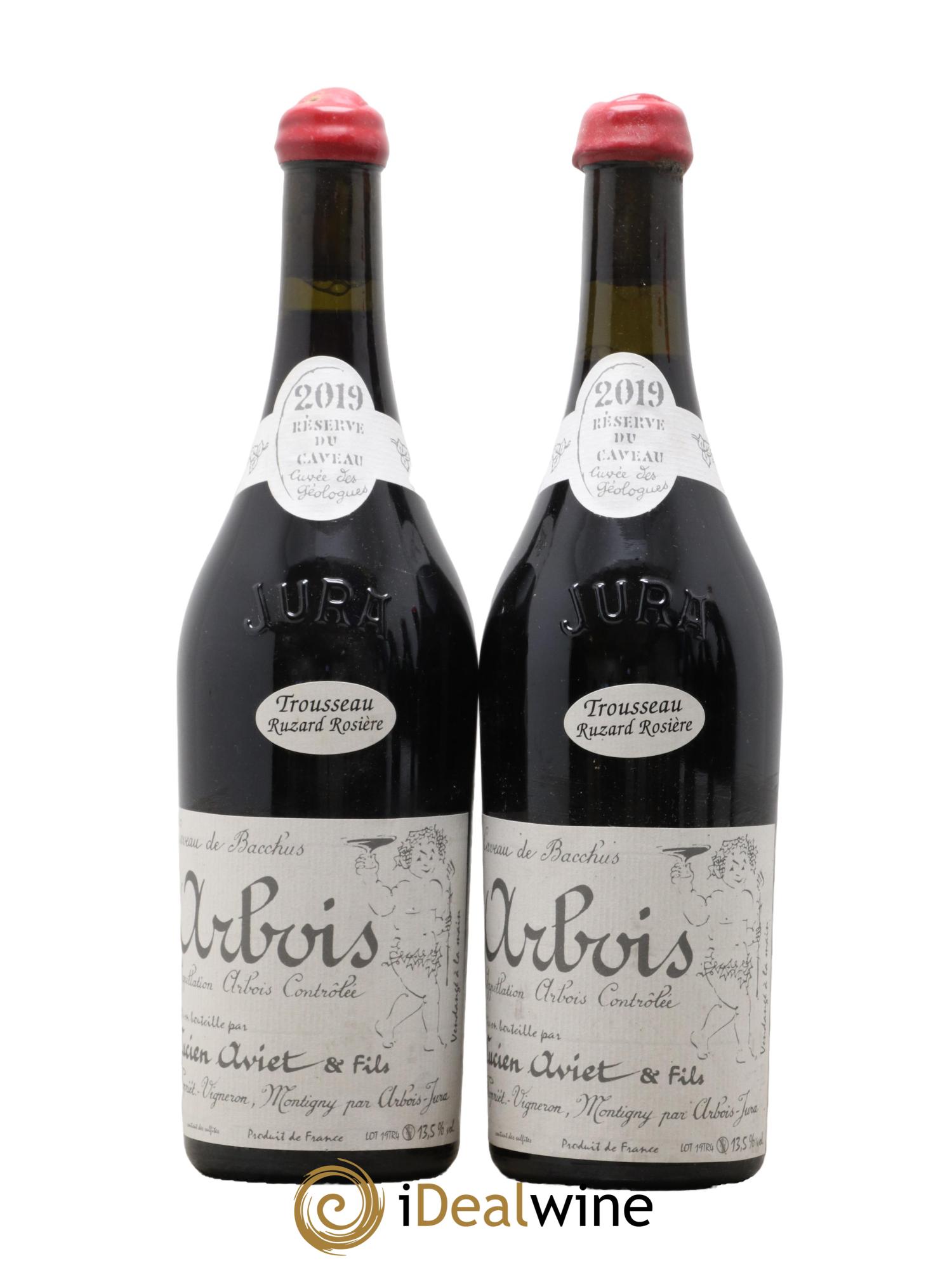 Arbois Trousseau Ruzard Rosière Cuvée des Géologues Lucien Aviet (Domaine) 2019 - Lot de 2 bouteilles - 0
