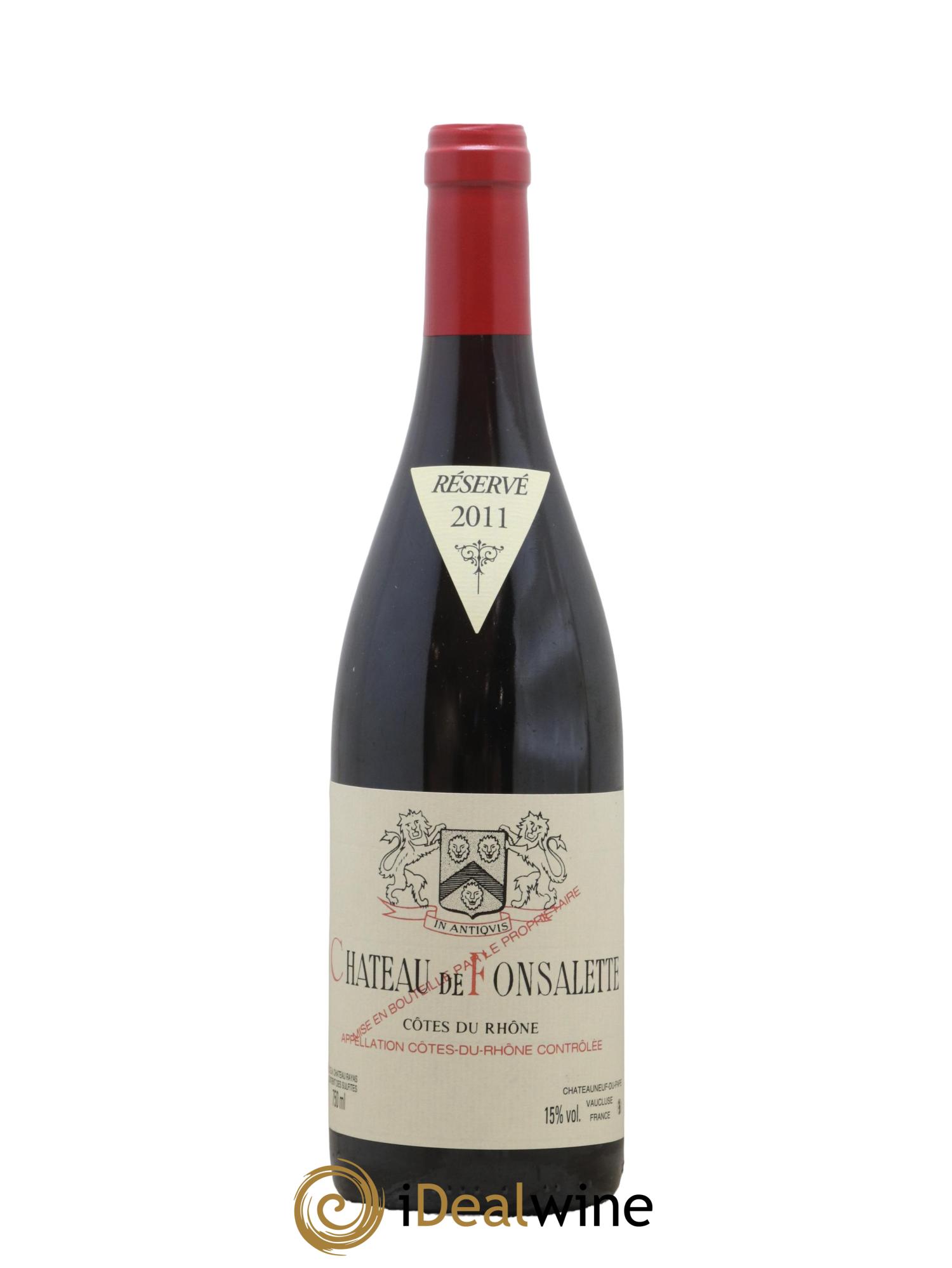 Côtes-du-Rhône Château de Fonsalette Emmanuel Reynaud 2011 - Lot de 1 bouteille - 0