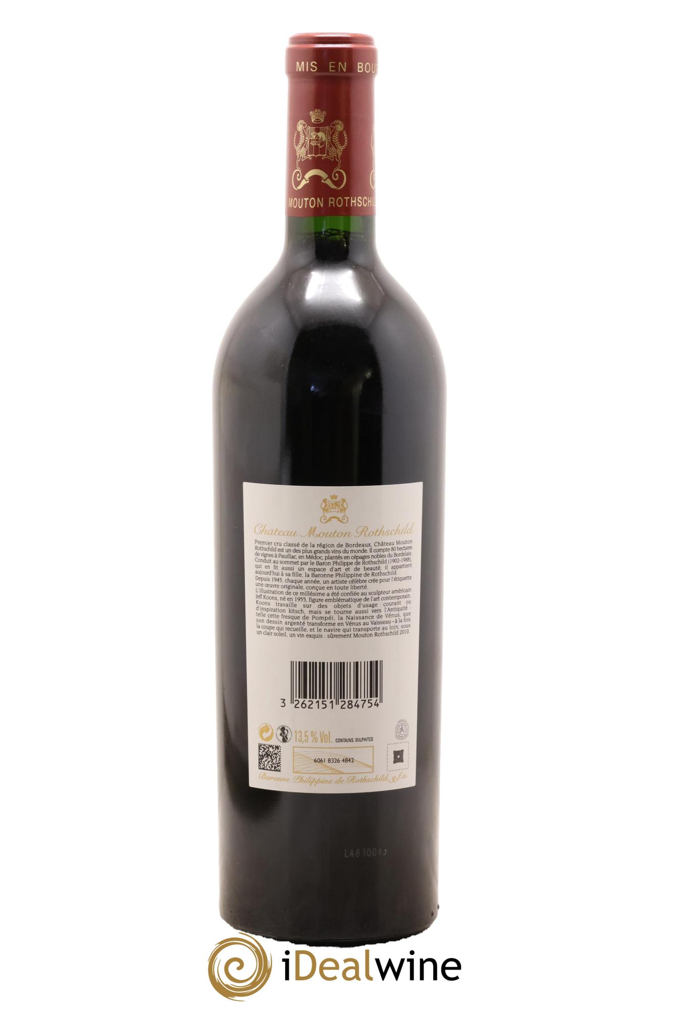 Château Mouton Rothschild 1er Grand Cru Classé 2010 - Lot de 1 bouteille - 1