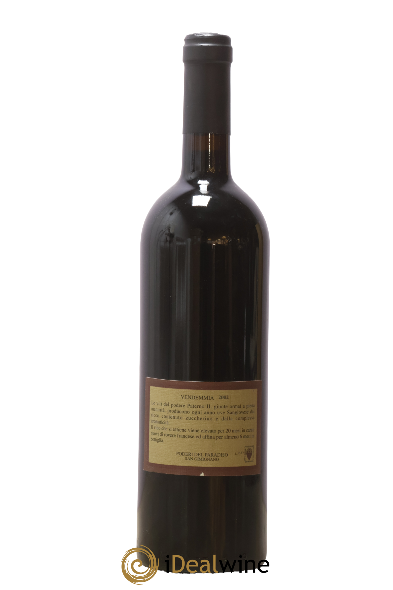 Italie Rosso Di Toscana Paterno II Poderi Di Paradiso 2002 - Lot of 1 bottle - 1