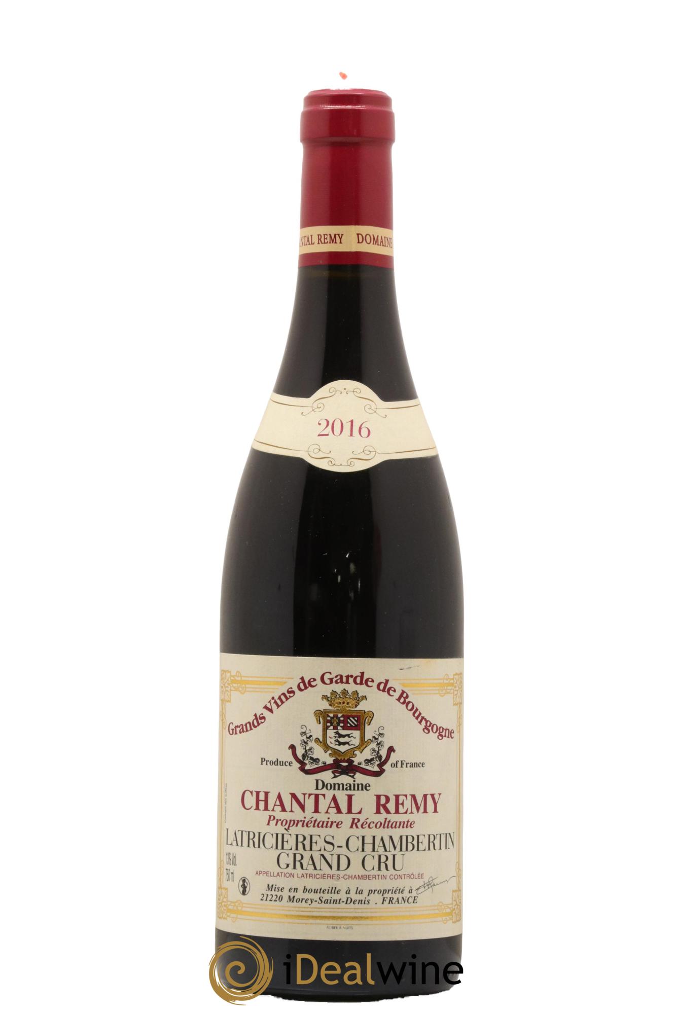 Latricières-Chambertin Grand Cru Chantal Rémy 2016 - Lot de 1 bouteille - 0