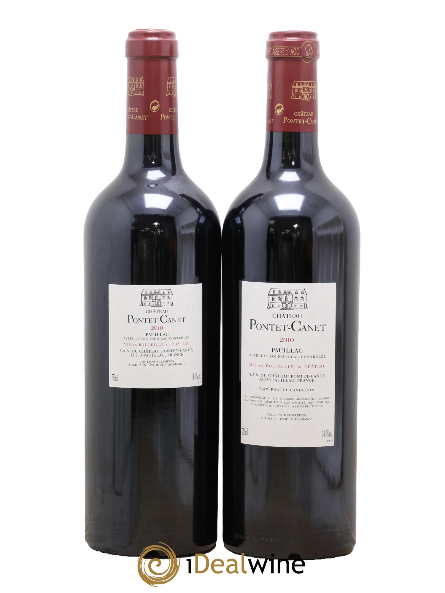 Château Pontet Canet 5ème Grand Cru Classé 2010 - Lot of 2 bottles - 1
