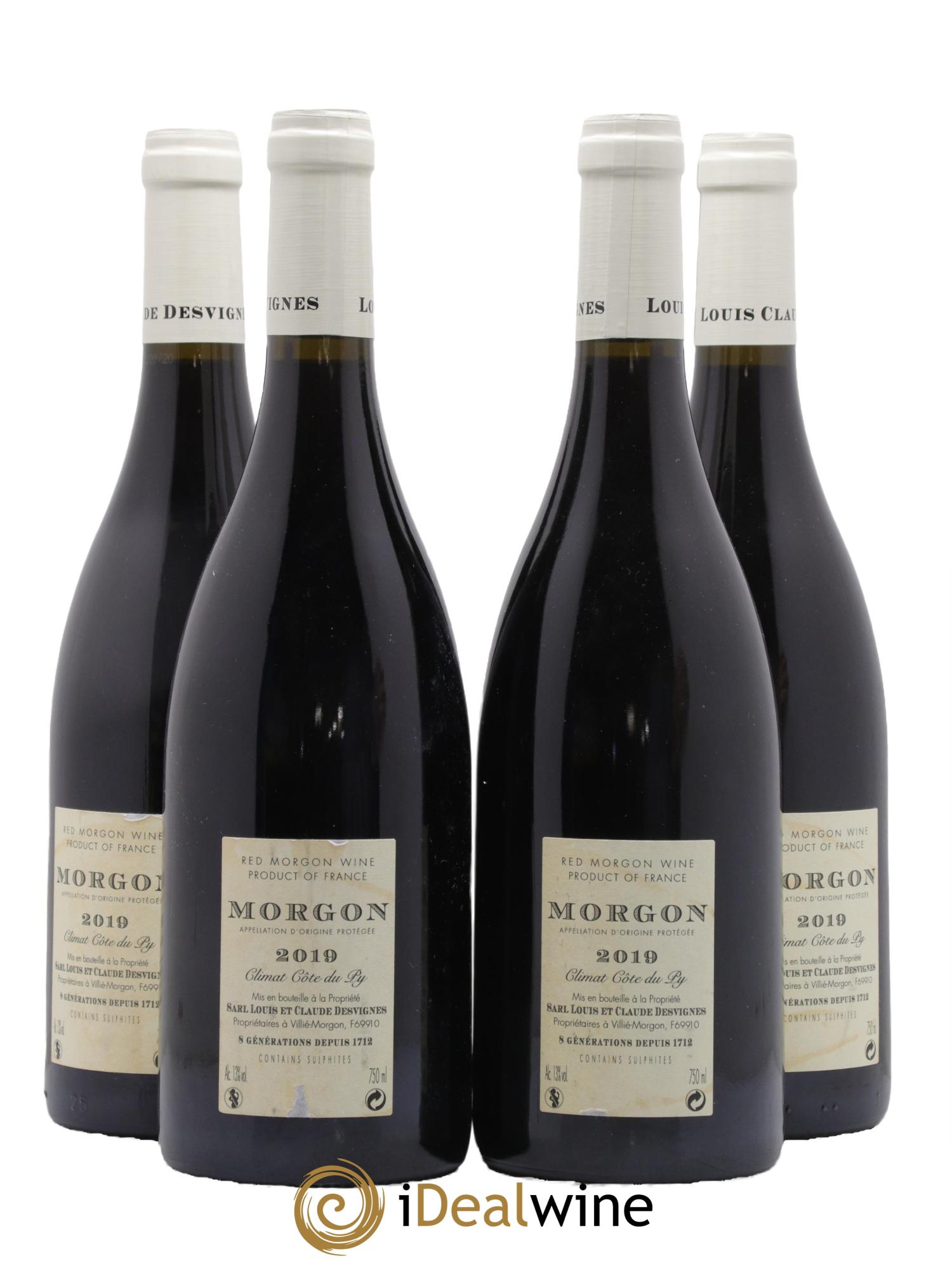 Morgon Côte de Py Javernières Louis-Claude Desvignes 2019 - Lot de 4 bouteilles - 1