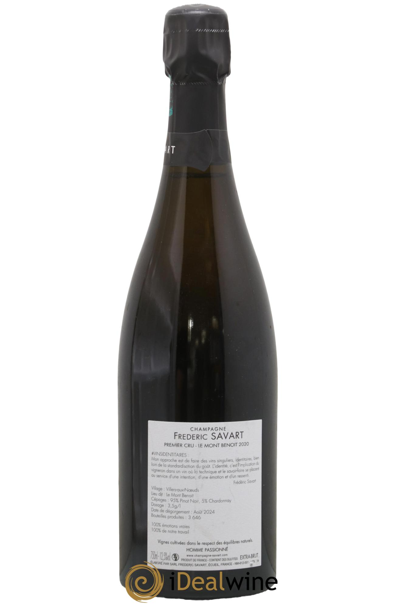Le Mont Benoit 1er Cru Extra-Brut Vieille VIgne Savart 2020 - Posten von 1 Flasche - 1