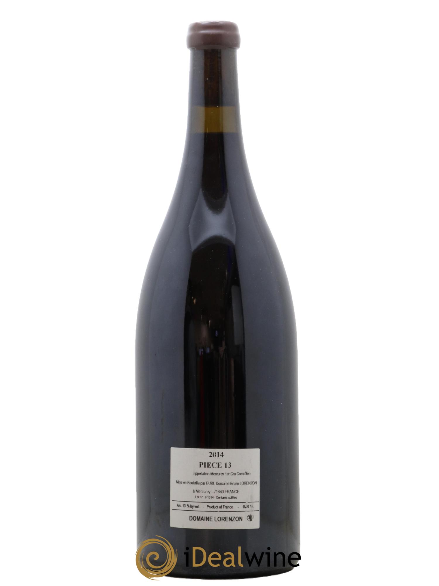 Mercurey 1er Cru Pièce 13 Bruno Lorenzon 2014 - Lot de 1 magnum - 1