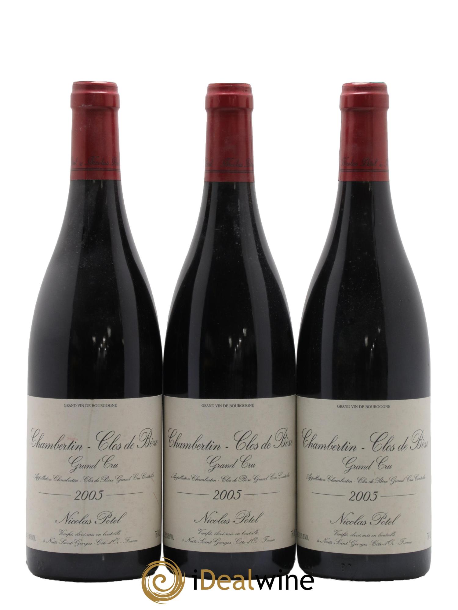 Chambertin Clos de Bèze Grand Cru Nicolas Potel 2005 - Lot de 3 bouteilles - 0
