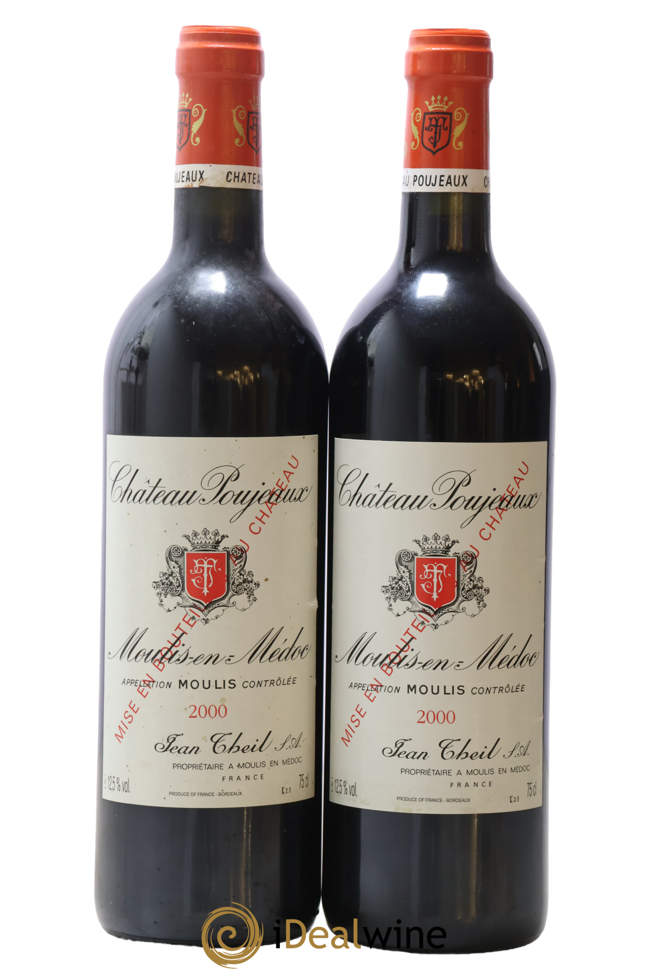Château Poujeaux 2000 - Lot de 2 bouteilles - 0
